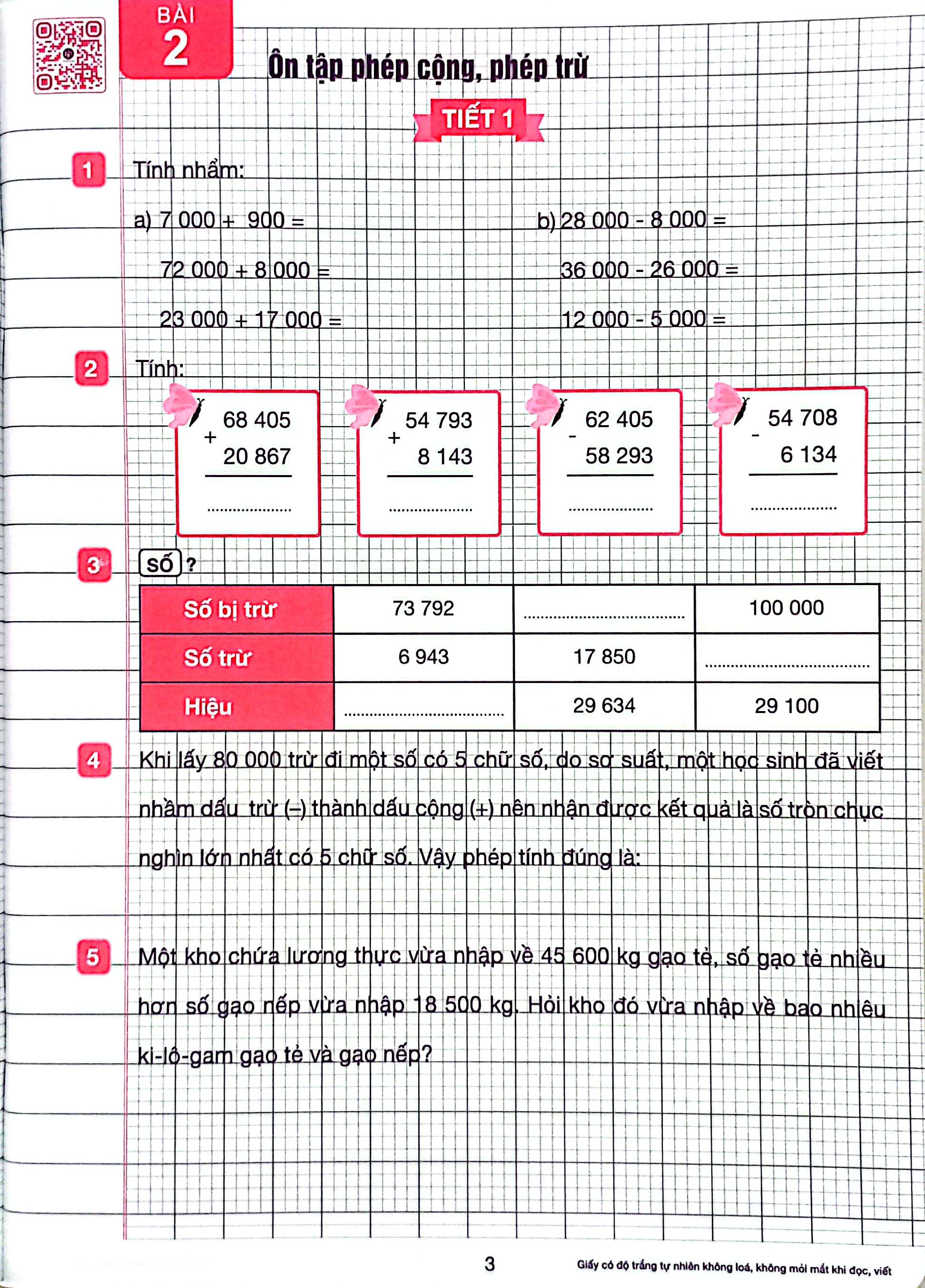 bộ vở ô li bài tập toán lớp 4 - quyển 1 - Ảnh 5