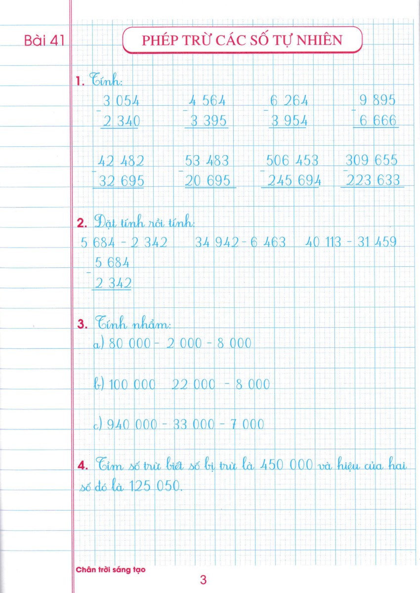bộ vở ô li bài tập toán lớp 4 - quyển 2 (biên soạn theo chương trình sgk chân trời sáng tạo) - Ảnh 5