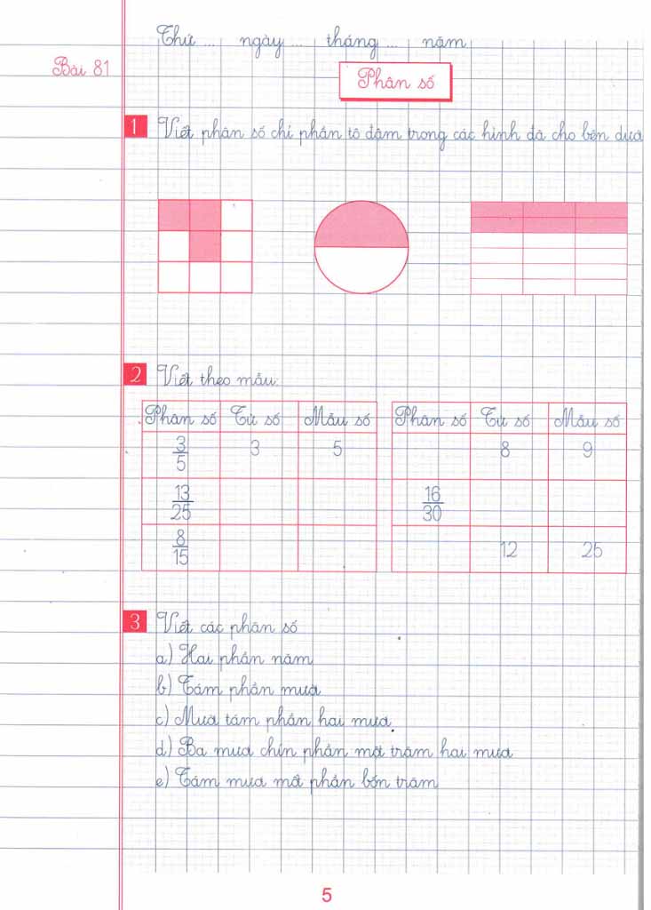 bộ vở ô li bài tập toán lớp 4 - quyển 2 (dùng chung cho các bộ sgk hiện hành) - Ảnh 7