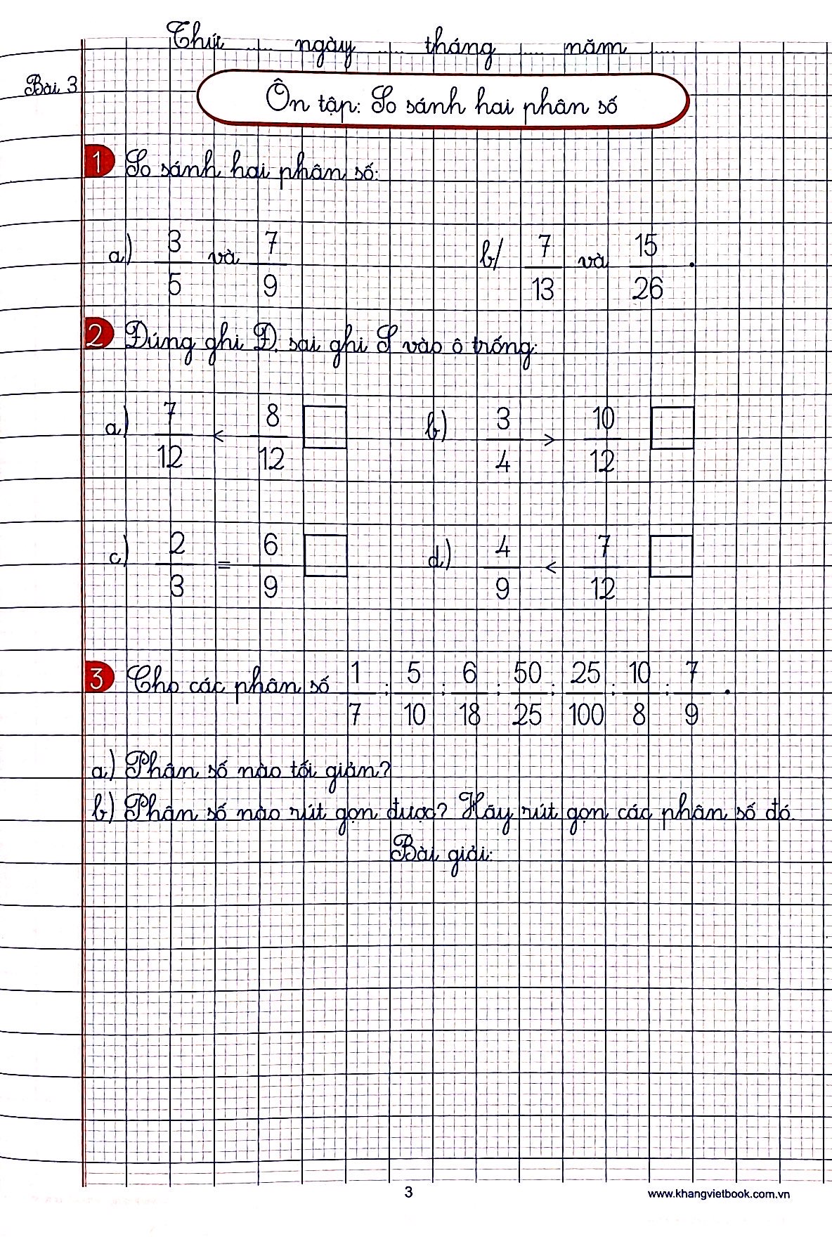 bộ vở ô li bài tập toán lớp 5 - quyển 1 - Ảnh 4