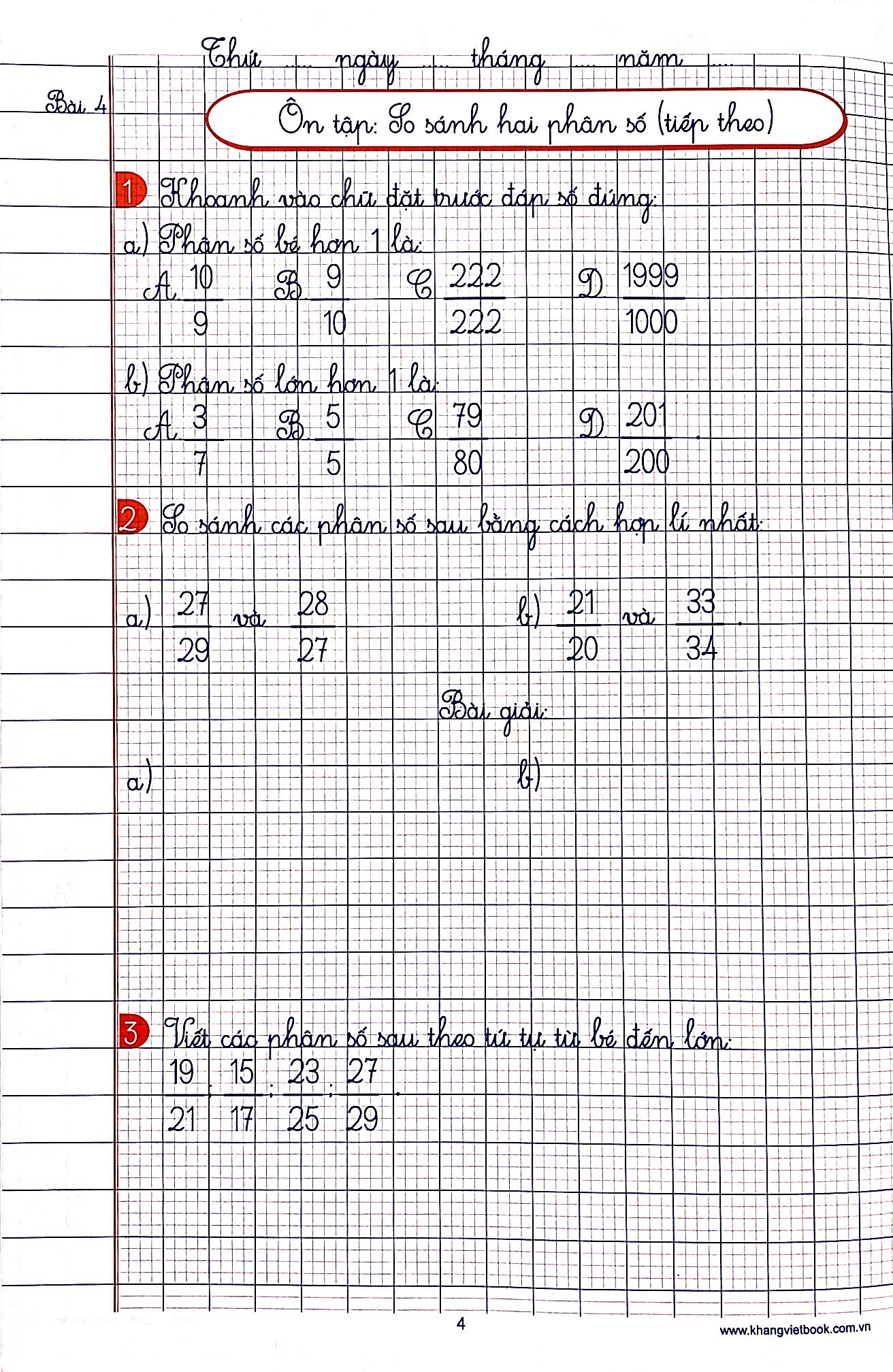 bộ vở ô li bài tập toán lớp 5 - quyển 1 - Ảnh 5