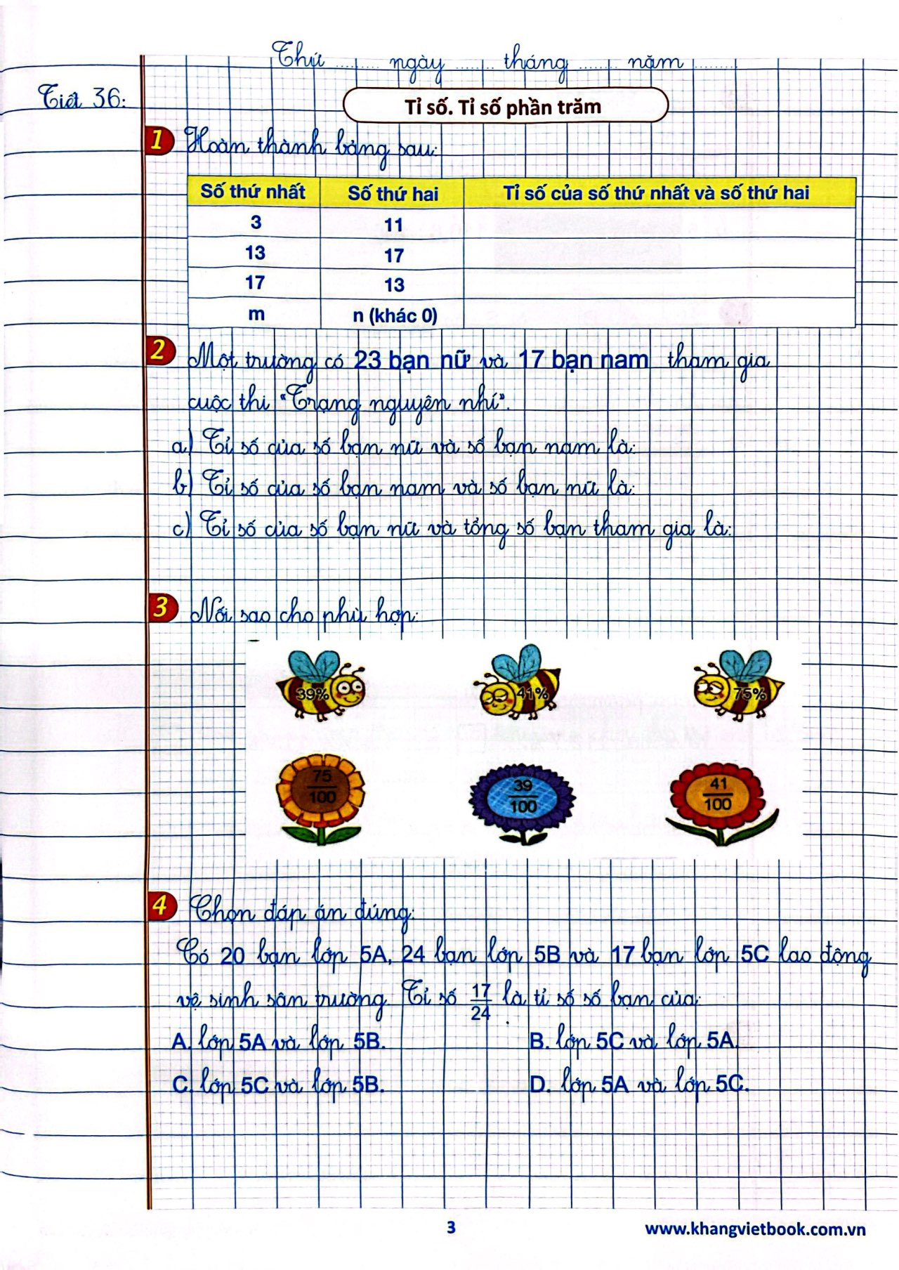 Bộ Vở Ô Li Bài Tập Toán Lớp 5 (Quyển 2) - Ảnh 3
