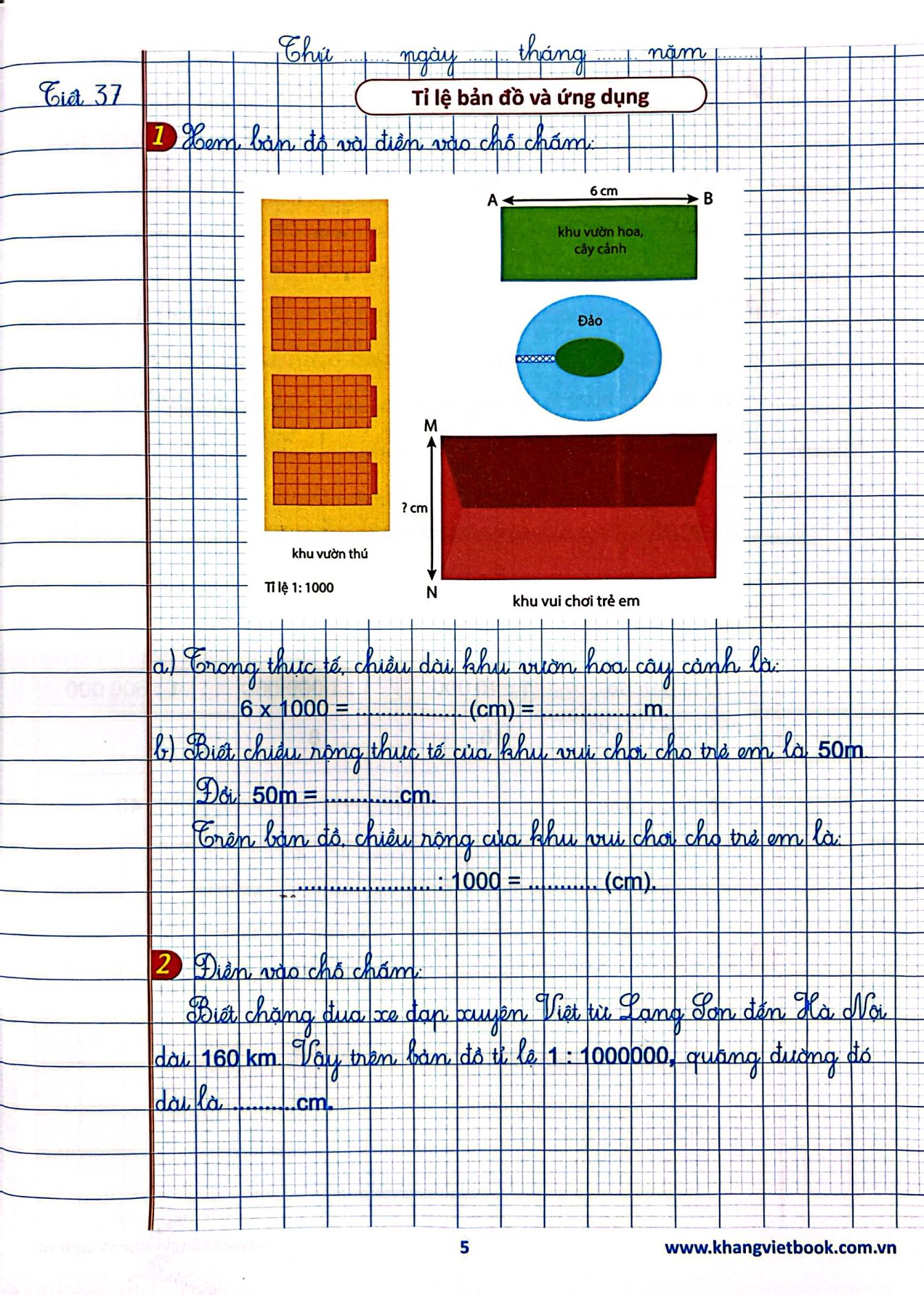 Bộ Vở Ô Li Bài Tập Toán Lớp 5 (Quyển 2) - Ảnh 5