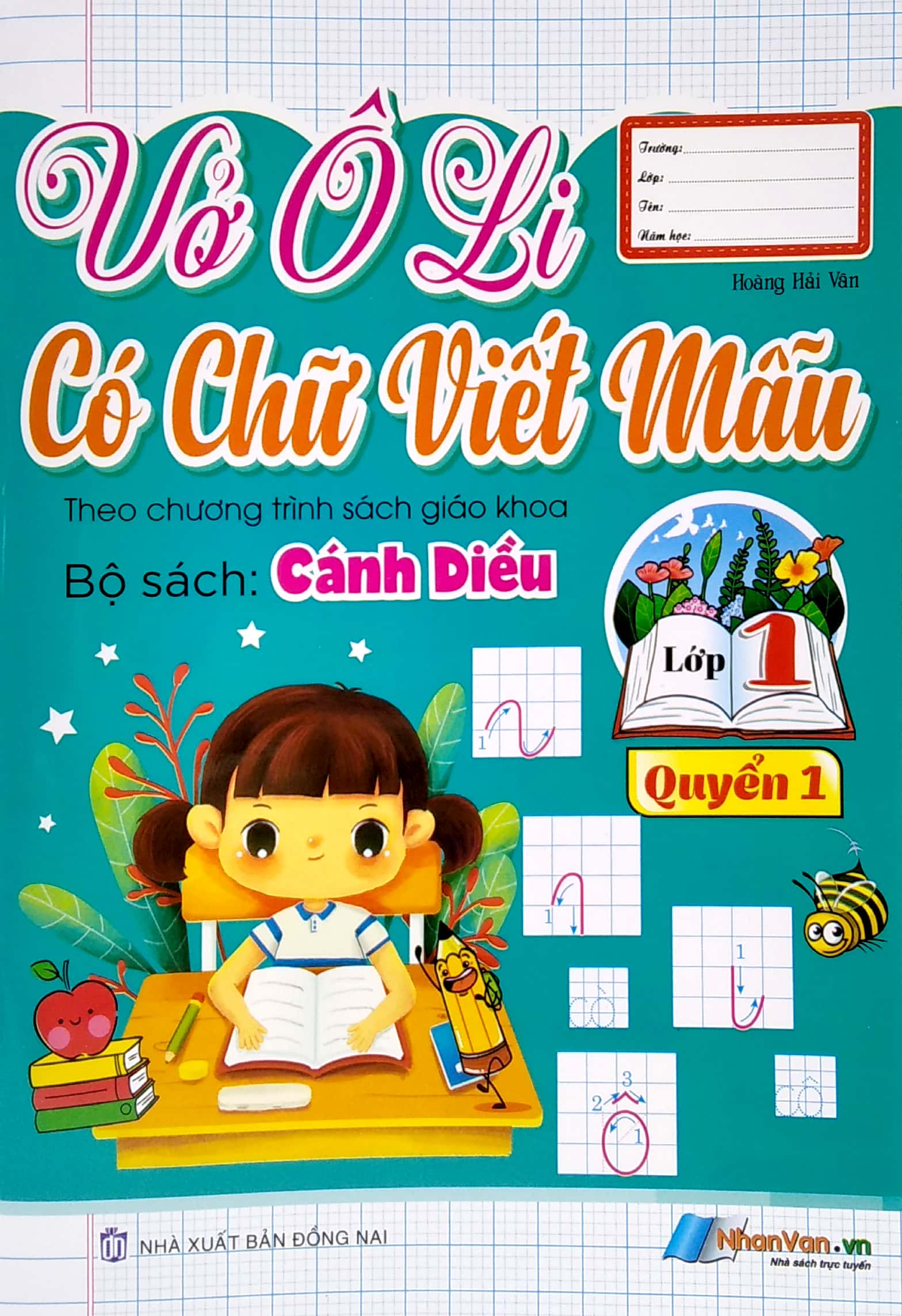 bộ vở ô li có chữ viết mẫu 1 - quyển 1 - cánh diều - Ảnh 2