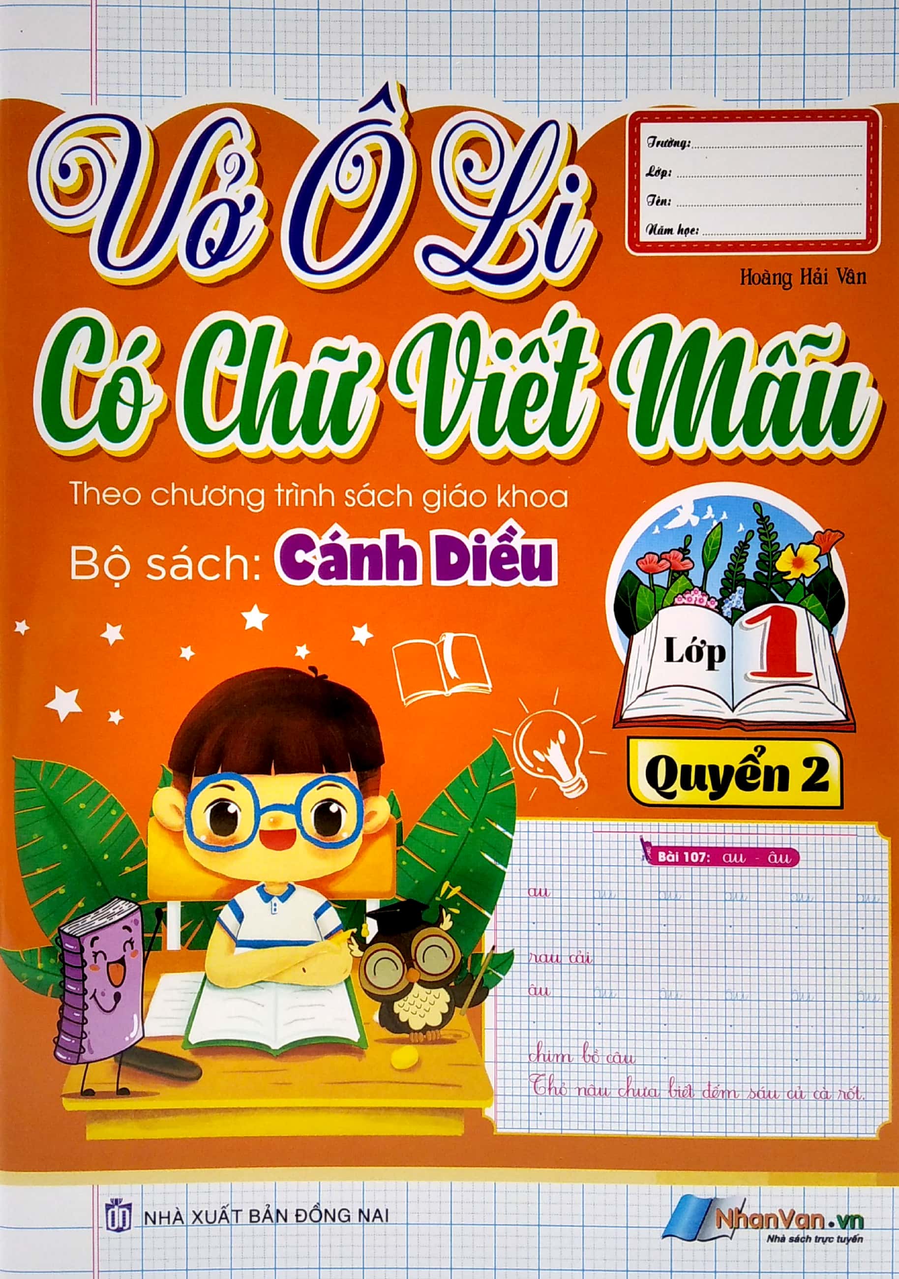 bộ vở ô li có chữ viết mẫu 1 - quyển 2 - cánh diều - Ảnh 2