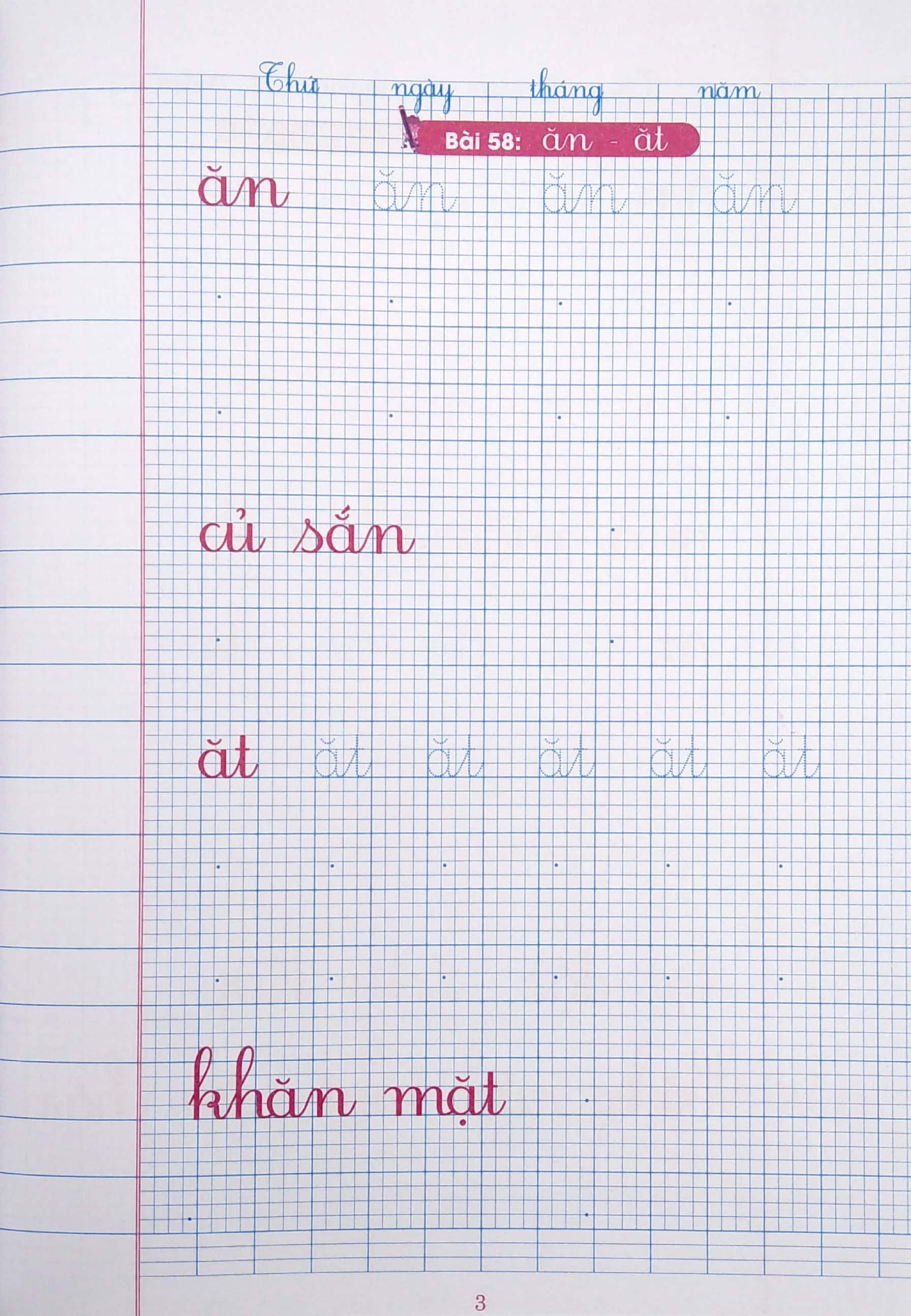 bộ vở ô li có chữ viết mẫu 1 - quyển 2 - cánh diều - Ảnh 3