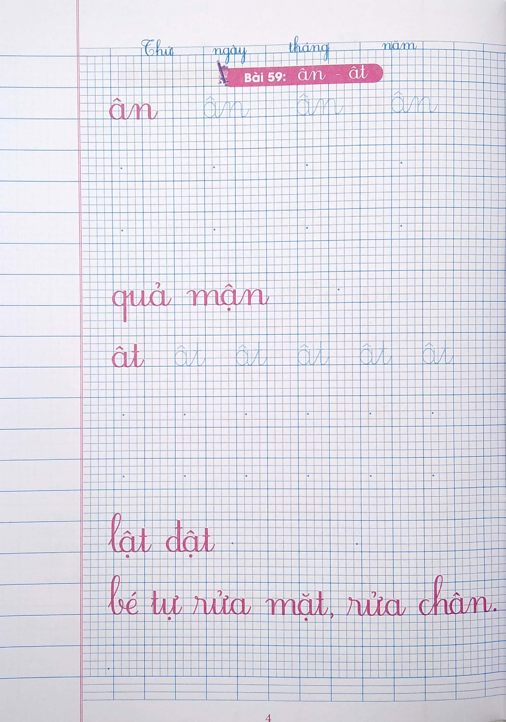 bộ vở ô li có chữ viết mẫu 1 - quyển 2 - cánh diều - Ảnh 4