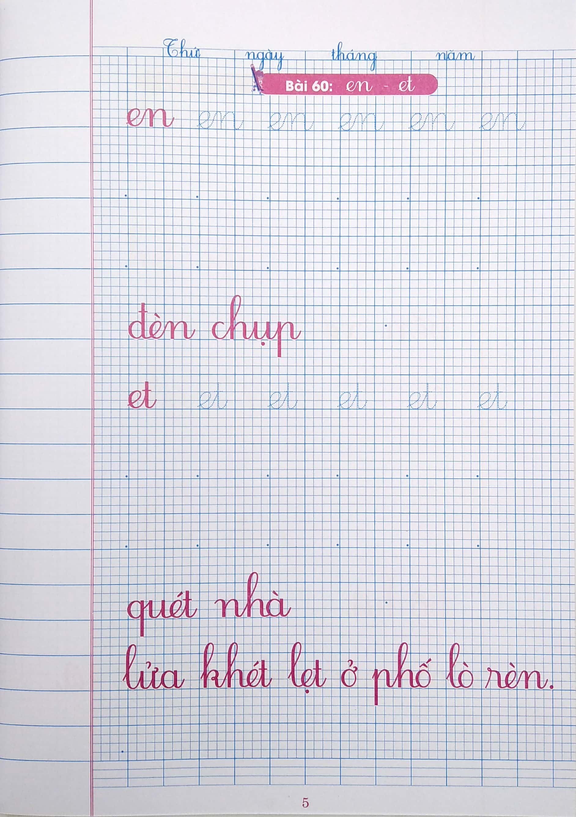 bộ vở ô li có chữ viết mẫu 1 - quyển 2 - cánh diều - Ảnh 5