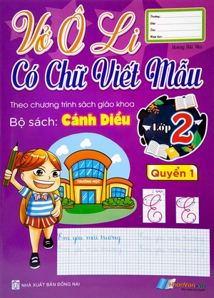 bộ vở ô li có chữ viết mẫu 2 - quyển 1 - cánh diều - Ảnh 2