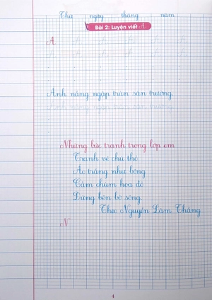 bộ vở ô li có chữ viết mẫu 2 - quyển 1 - cánh diều - Ảnh 4