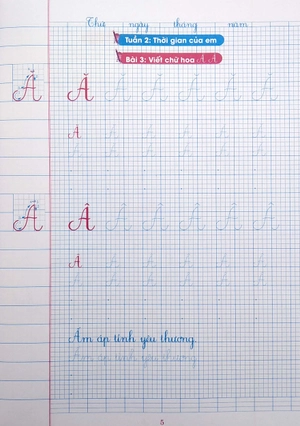 bộ vở ô li có chữ viết mẫu 2 - quyển 1 - cánh diều - Ảnh 5