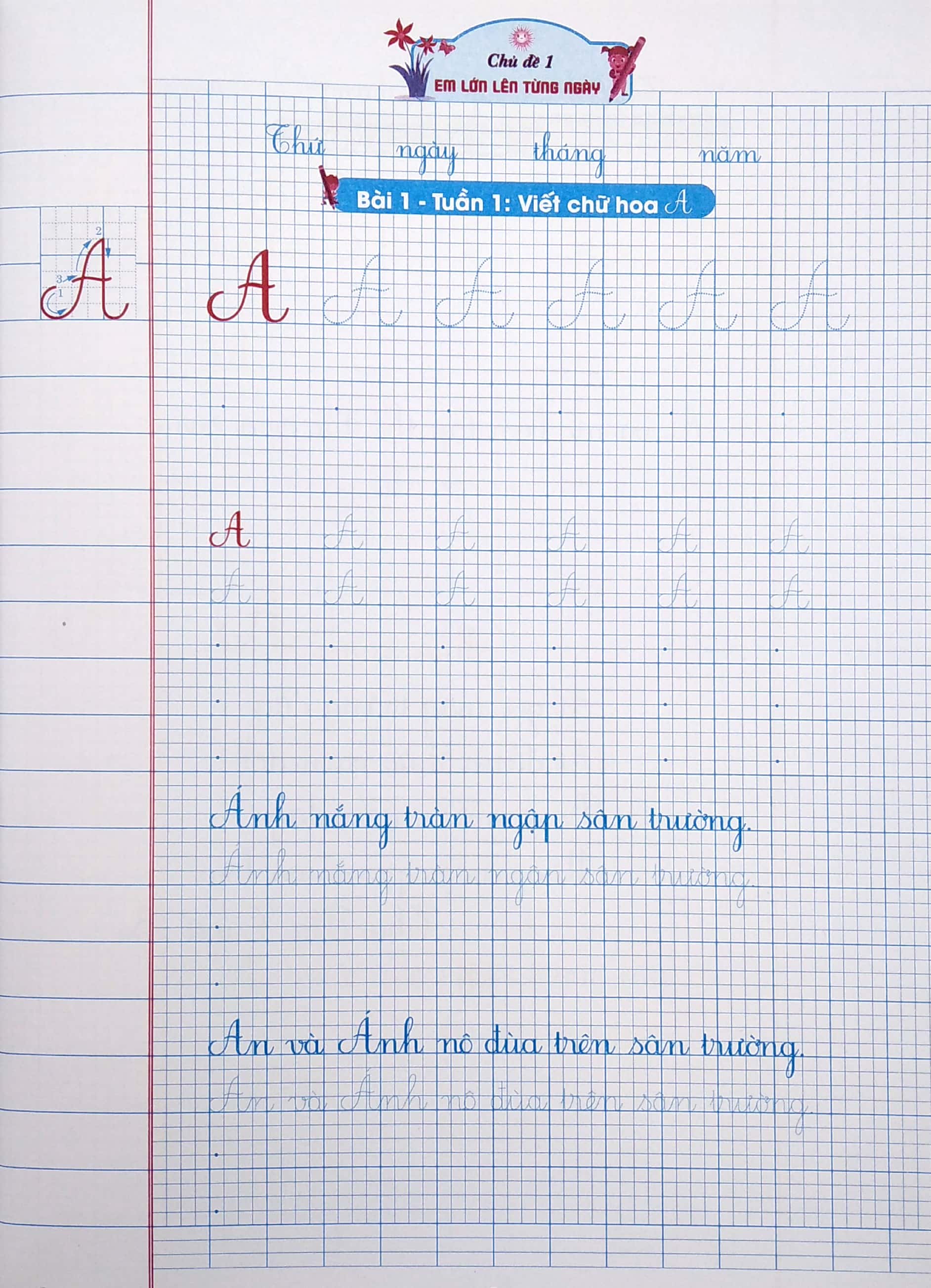 bộ vở ô li có chữ viết mẫu 2 - quyển 1 (theo kết nối tri thức với cuộc sống) - Ảnh 3