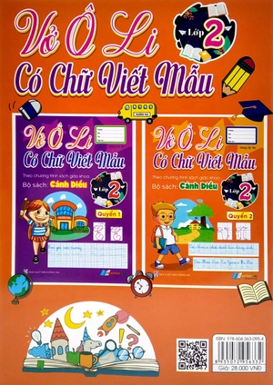 bộ vở ô li có chữ viết mẫu 2 - quyển 2 - cánh diều - Ảnh 6