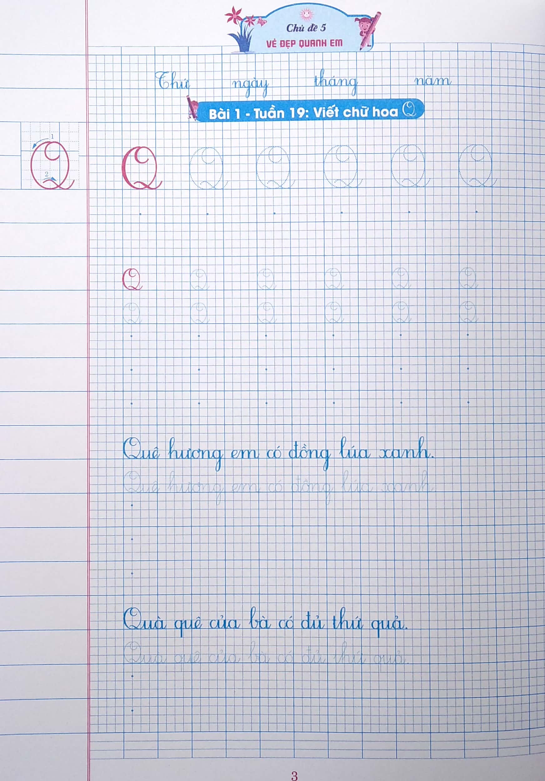 bộ vở ô li có chữ viết mẫu 2 - quyển 2 (theo kết nối tri thức với cuộc sống) - Ảnh 3