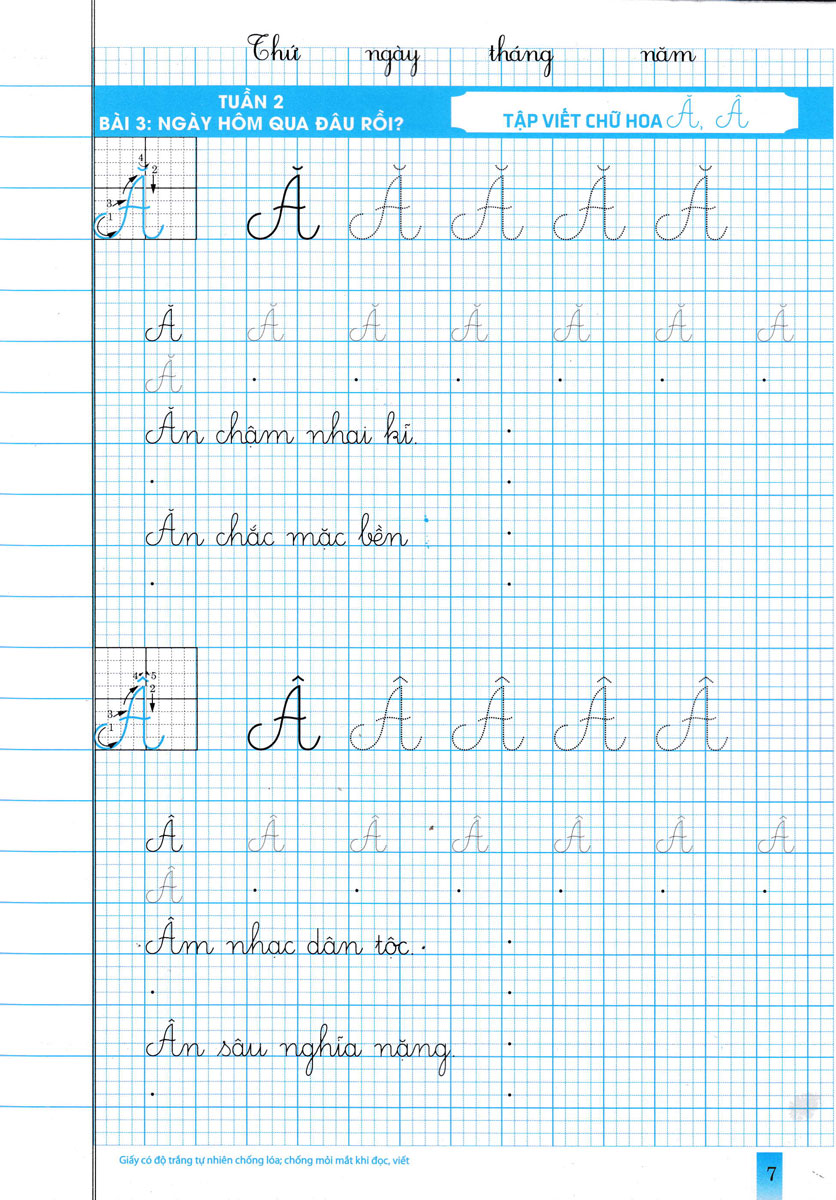 bộ vở ô li theo mẫu chữ lớp 2 - tập 1 (bám sát sgk chân trời sáng tạo) - Ảnh 7