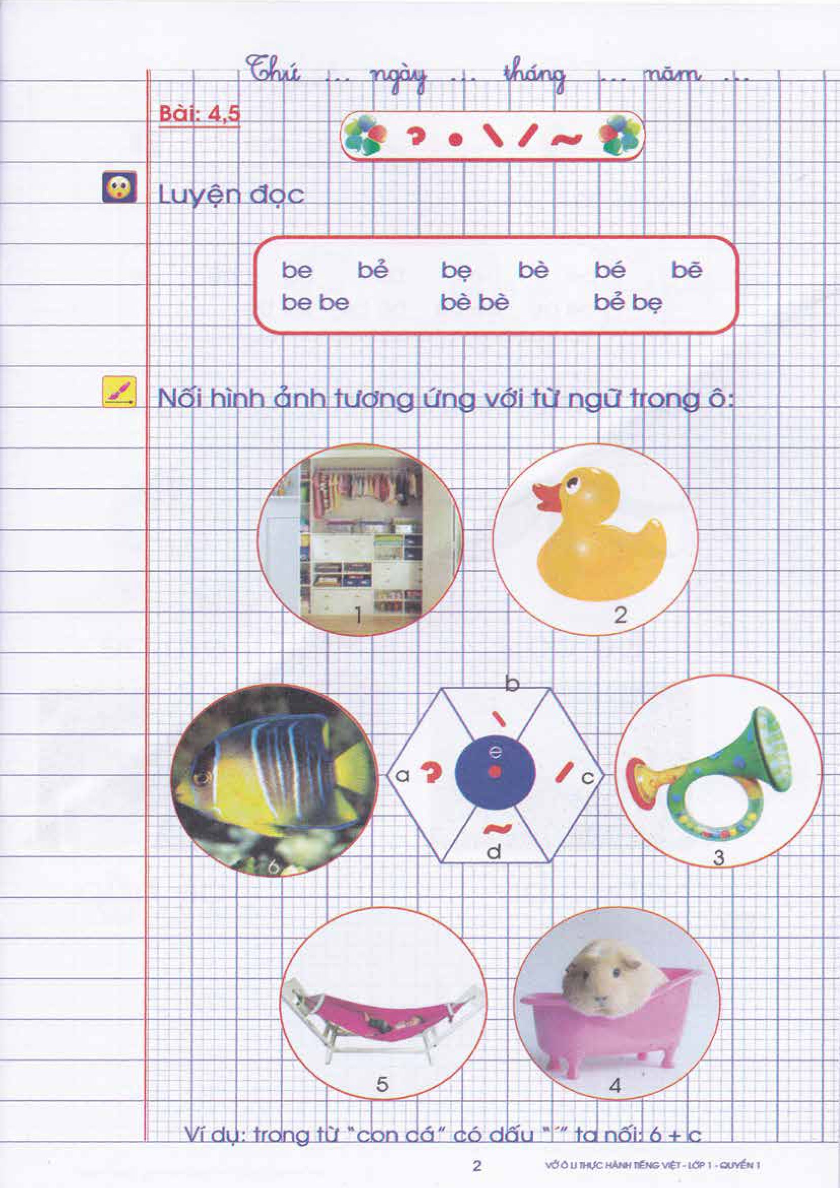 bộ vở ô li thực hành tiếng việt lớp 1 - quyển 1 - Ảnh 4