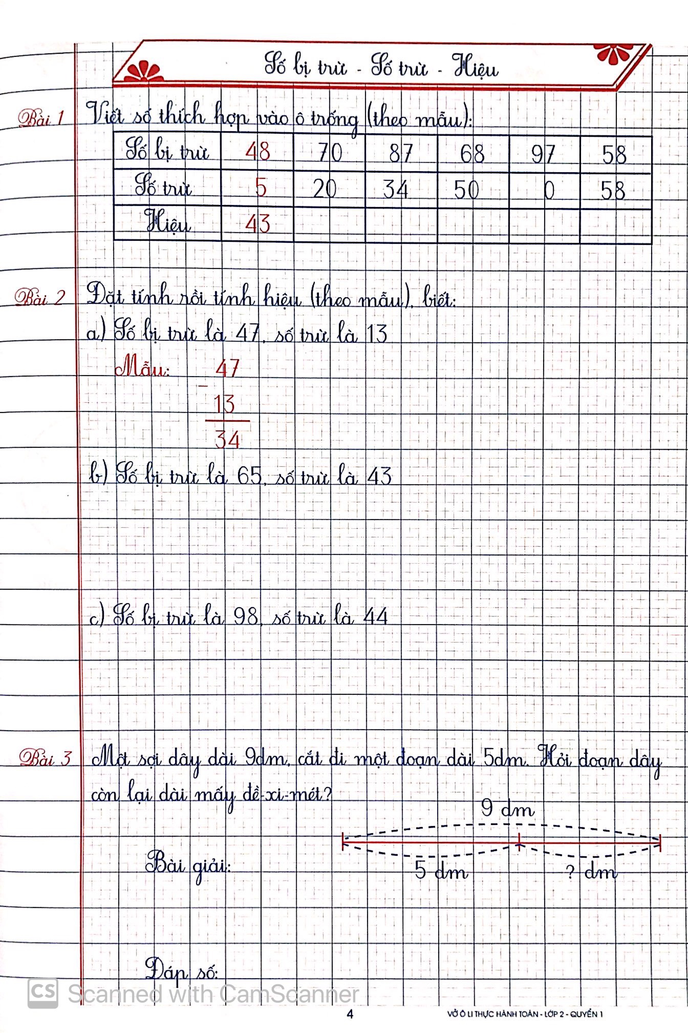 bộ vở ô li thực hành toán 2 - quyển 1 - Ảnh 6