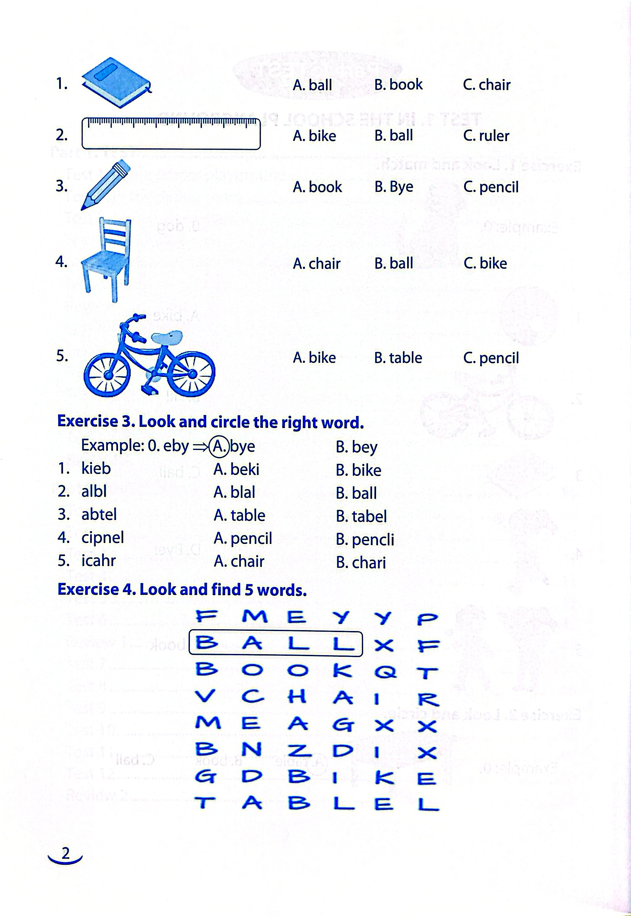 Bộ Vở Ôn Tập Hè Môn Tiếng Anh - Lớp 1 - Ảnh 5