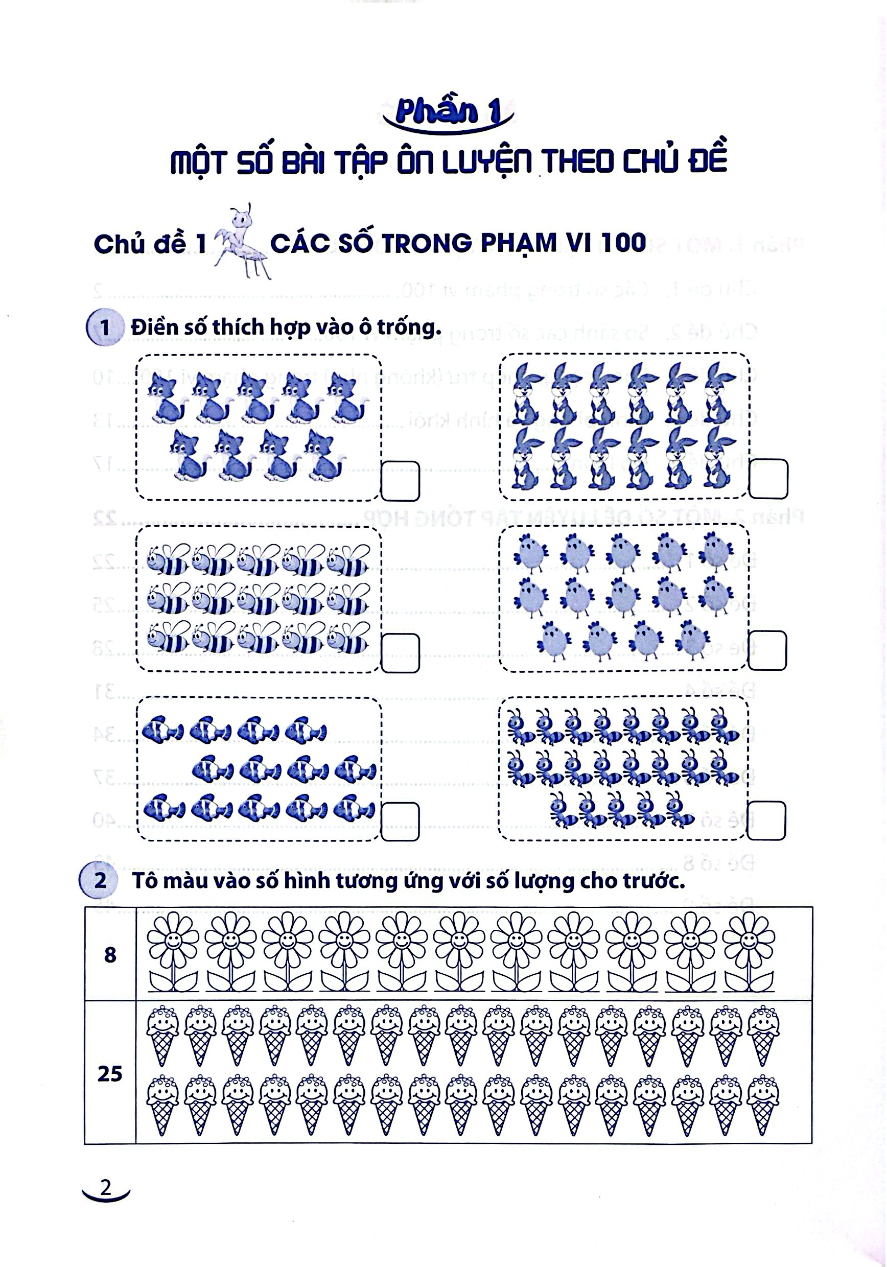 Bộ Vở Ôn Tập Hè Môn Toán - Lớp 1 - Ảnh 4