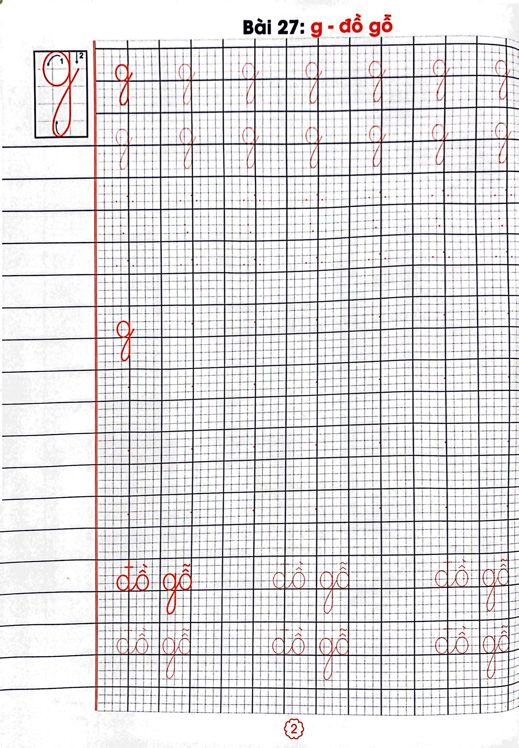 bộ vở tập viết có mẫu chữ (chuẩn bị tâm thế cho bé vào lớp 1 và học sinh lớp 1 - quyển 2) - Ảnh 4