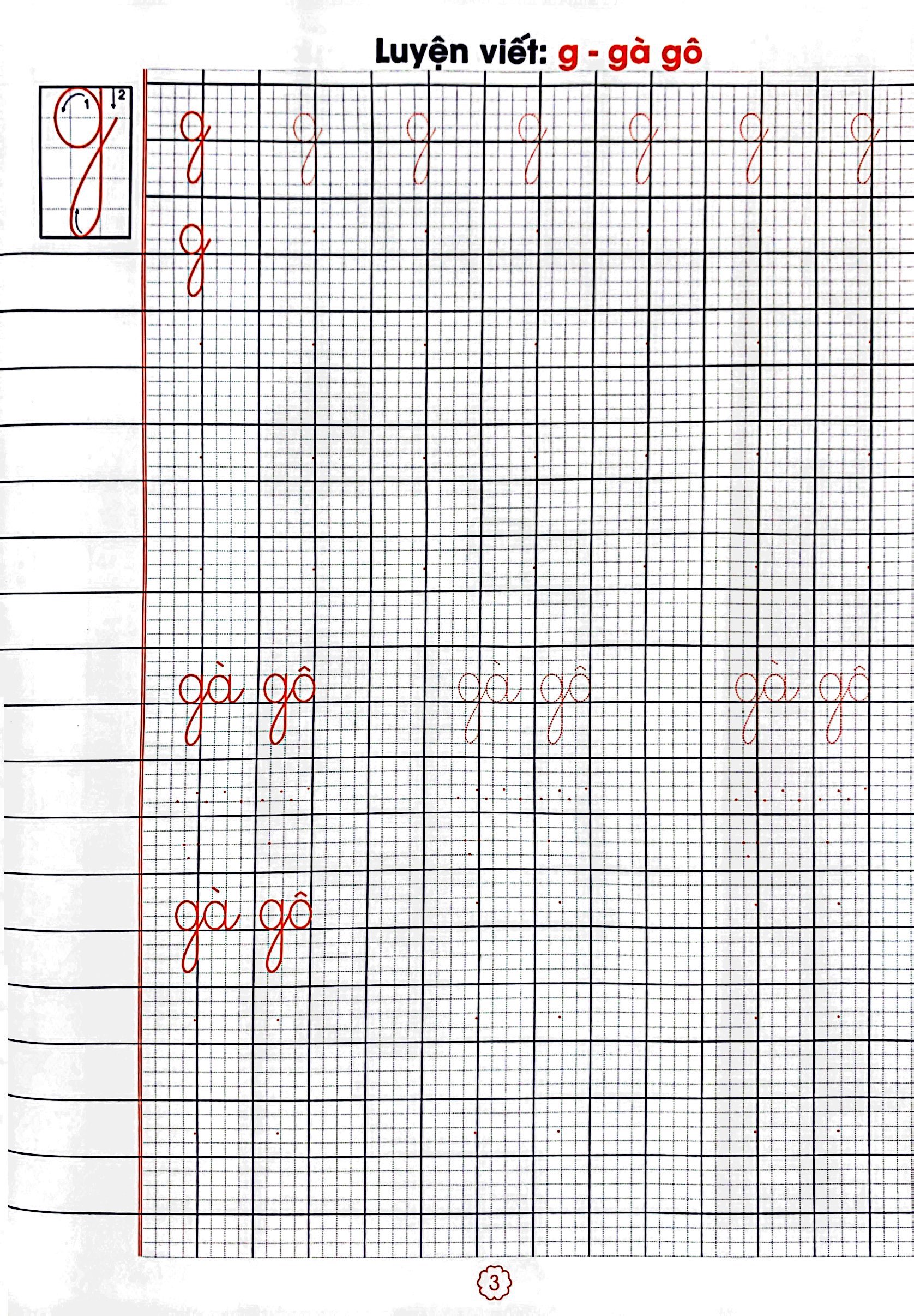 bộ vở tập viết có mẫu chữ (chuẩn bị tâm thế cho bé vào lớp 1 và học sinh lớp 1 - quyển 2) - Ảnh 5