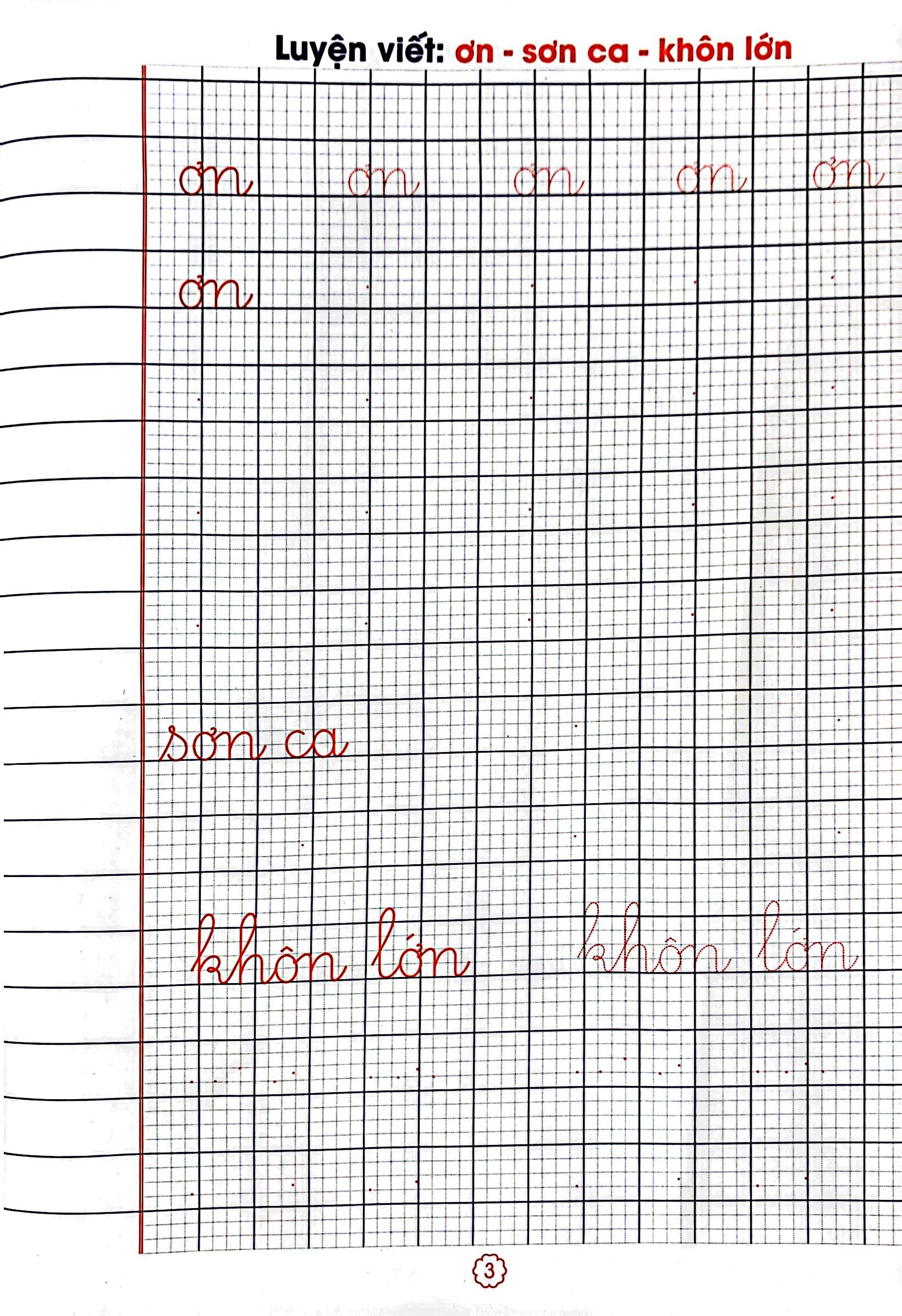 bộ vở tập viết có mẫu chữ (chuẩn bị tâm thế cho bé vào lớp 1 và học sinh lớp 1 - quyển 3) - Ảnh 5