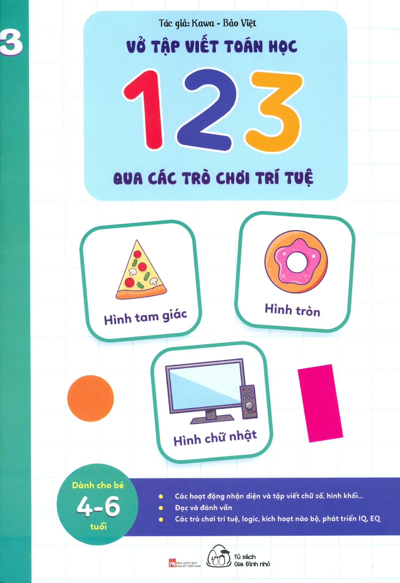 bộ vở tập viết toán học 123 qua các trò chơi trí tuệ - tập 3 - Ảnh 2