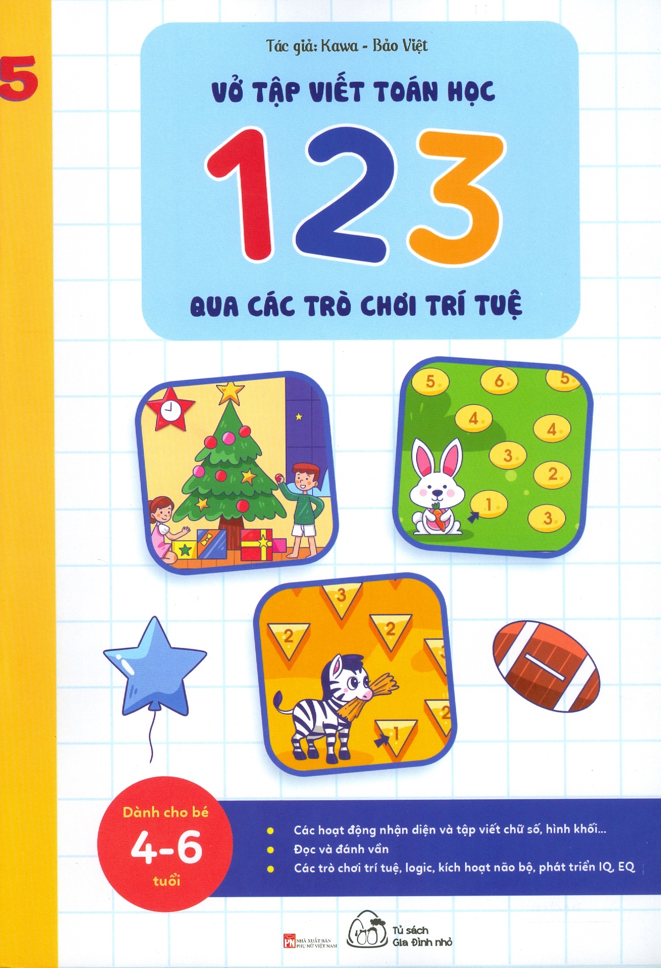 bộ vở tập viết toán học 123 qua các trò chơi trí tuệ - tập 5 - Ảnh 2