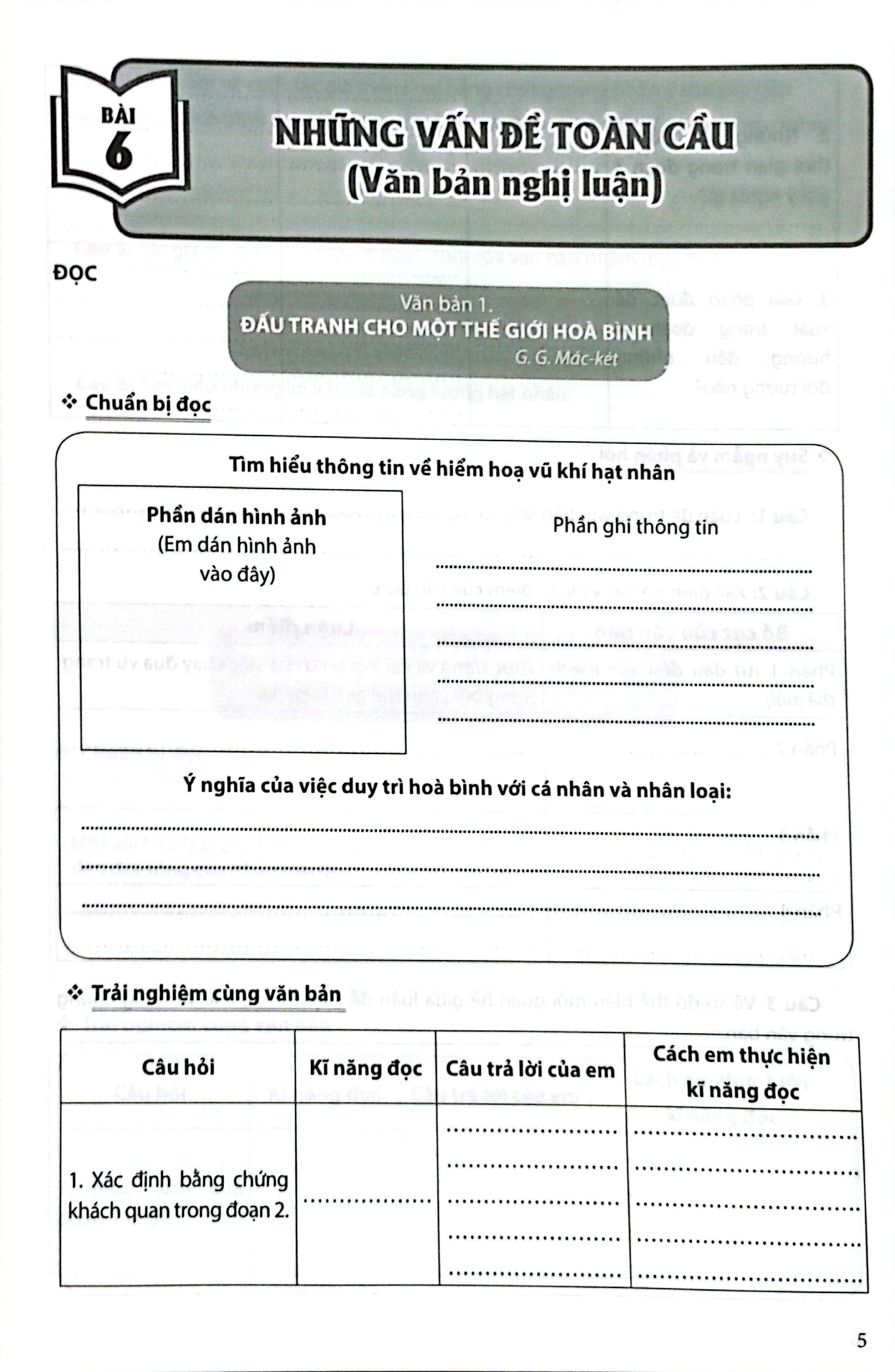 Bộ Vở Thực Hành Ngữ Văn 9 - Tập 2 (Chân Trời Sáng Tạo) (Chuẩn) - Ảnh 5