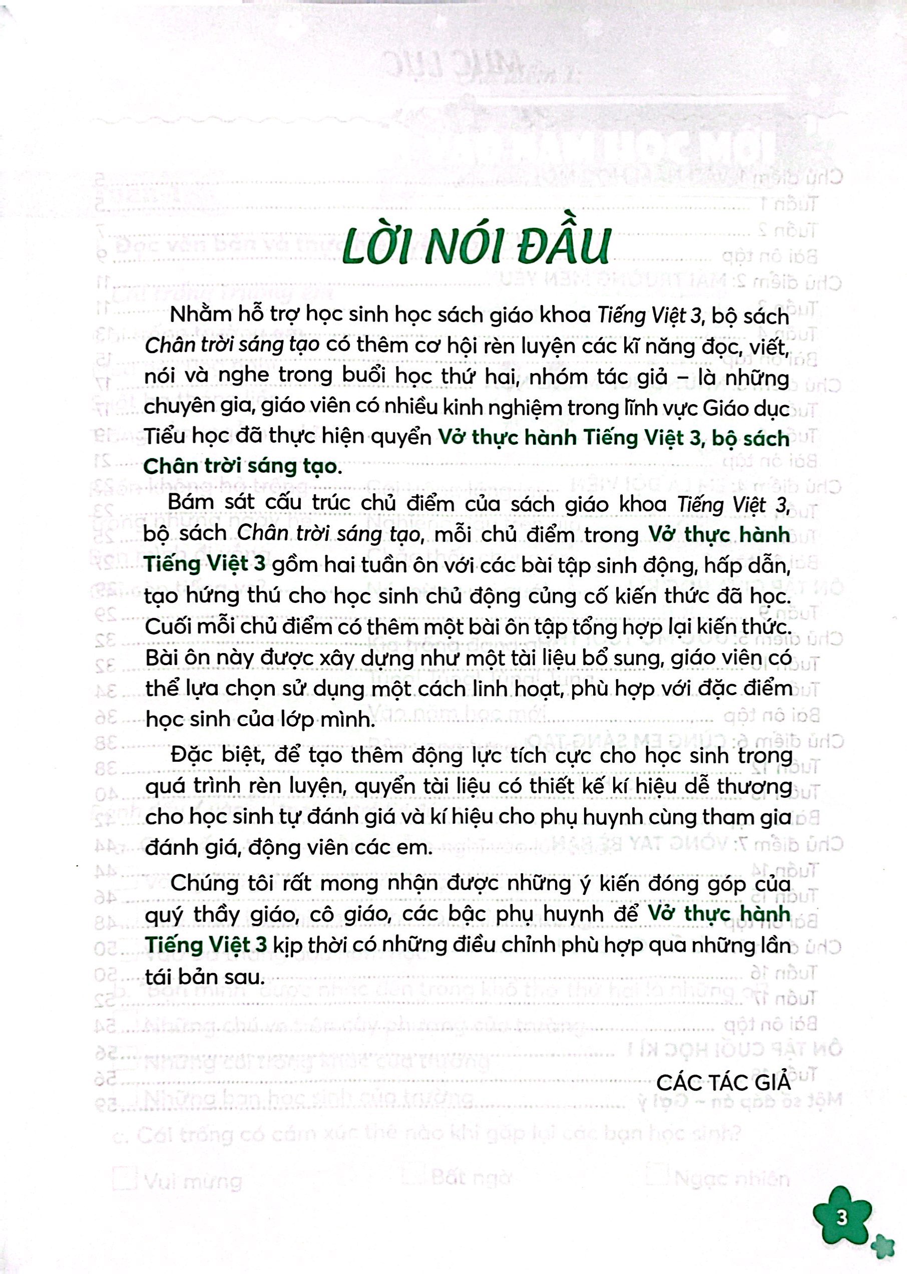 bộ vở thực hành tiếng việt 3 - tập 1 (chân trời sáng tạo) (2022) - Ảnh 3