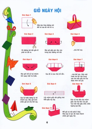 bộ vui cùng xếp giấy origami - tập 6 - Ảnh 8