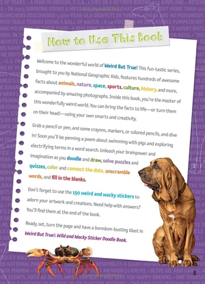 bộ weird but true! 4: wild and wacky sticker doodle book - Ảnh 7