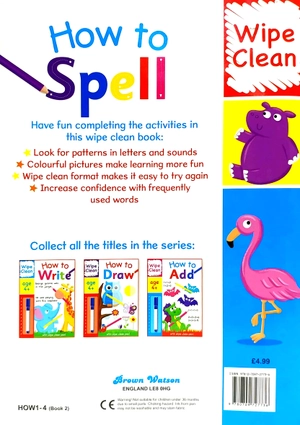 bộ wipe clean i can spell - book with pen age 6+ - Ảnh 7
