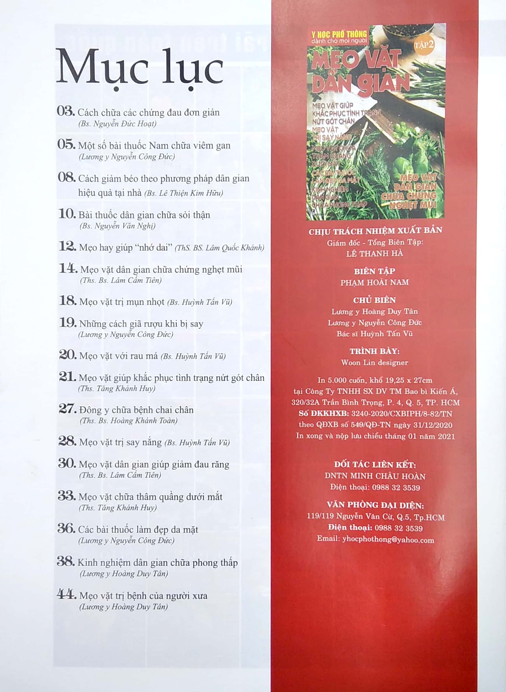 bộ y học phổ thông dành cho mọi người - chuyên đề: mẹo vặt dân gian 2 - Ảnh 3