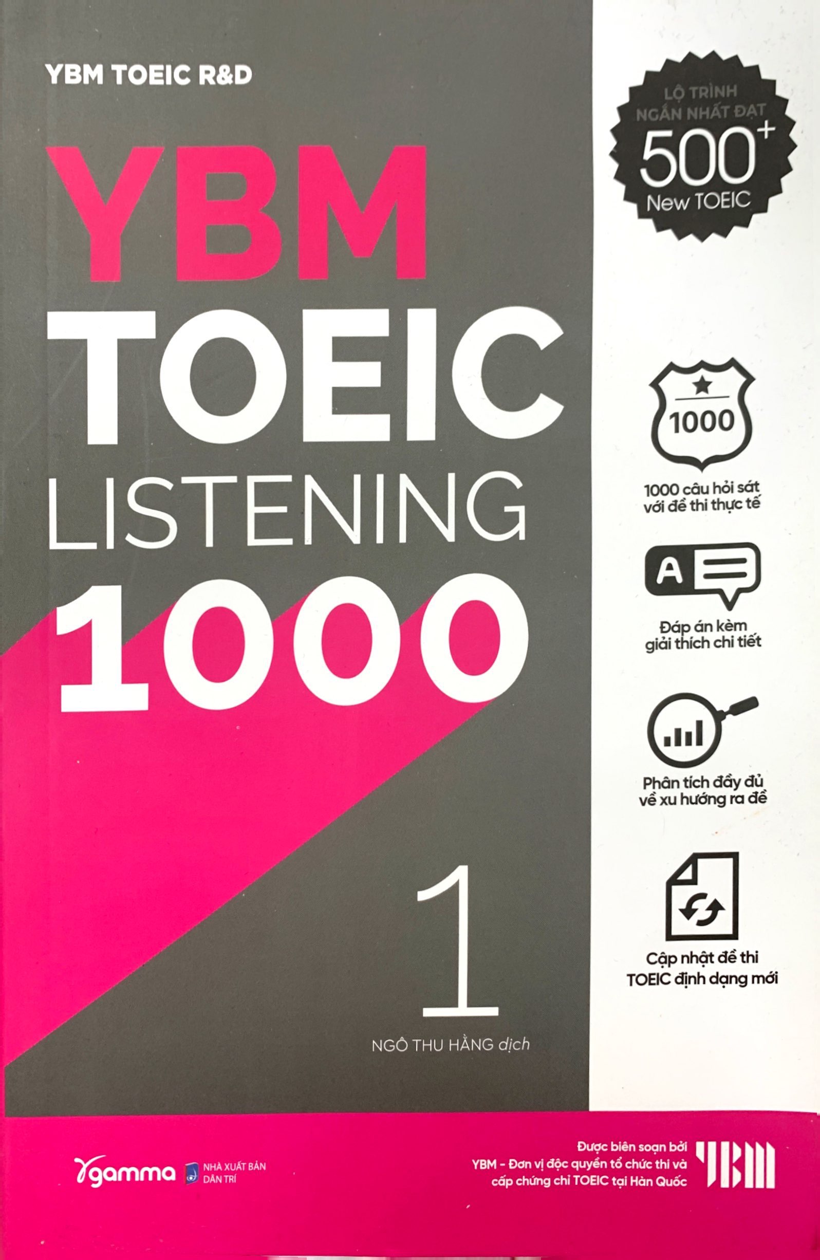 bộ ybm toeic listening 1000 - vol 1 (tái bản 2023) - Ảnh 2