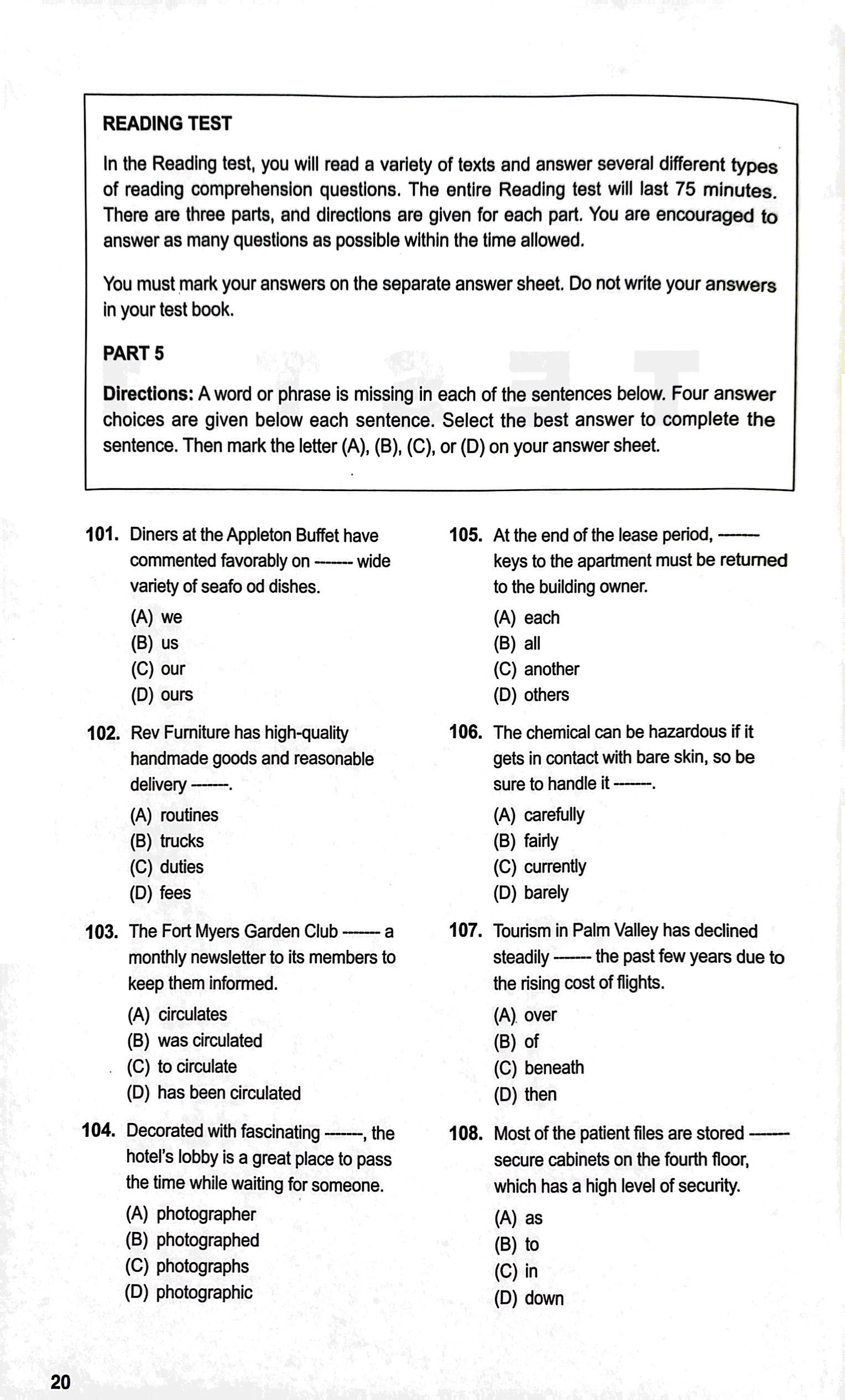 bộ ybm toeic reading 1000 - vol 2 (tái bản) - Ảnh 6