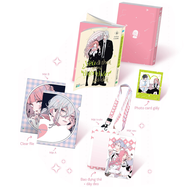 Bộ Yêu Đi Thôi Những Thiên Thần Giả Dối - Tập 4 - Bản Sưu Tầm - Tặng Kèm Photocard Giấy + Bao Đựng Thẻ Và Dây Đeo + Clearfile