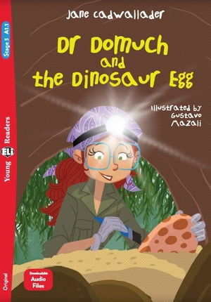 bộ young eli readers - dr domuch and the dinosaur egg - stage 3 a1.1 - downloadable audio files - Ảnh 2