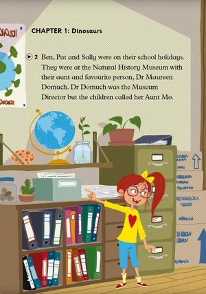 bộ young eli readers - dr domuch and the dinosaur egg - stage 3 a1.1 - downloadable audio files - Ảnh 4