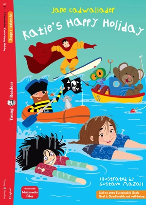bộ young eli readers - katieℹs happy holiday - stage 1 below a1 - downloadable multimedia - Ảnh 2