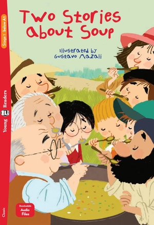 bộ young eli readers - two stories about soup - stage 1 below a1 - downloadable audio files - Ảnh 2