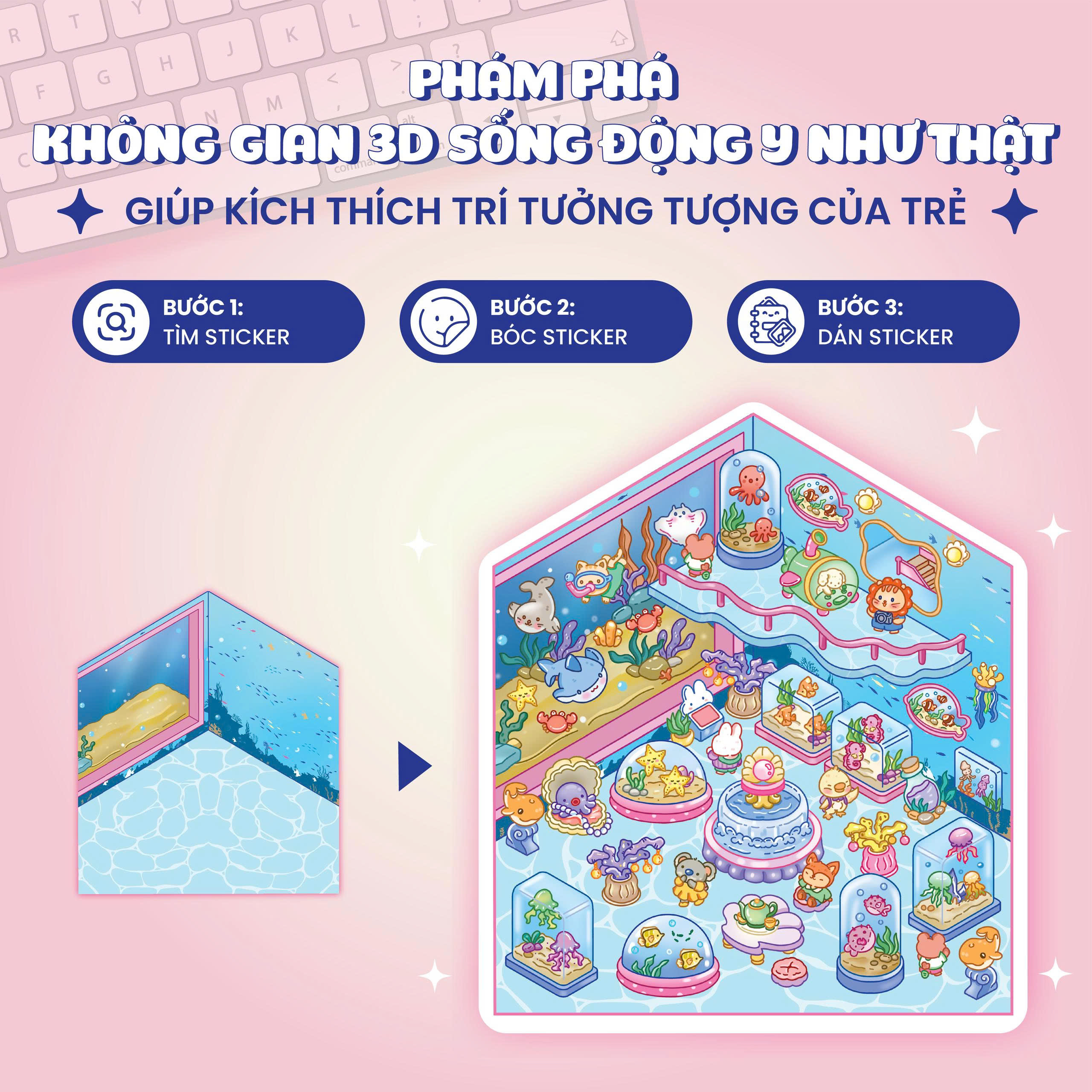 Bóc Dán 3D - Khám Phá Thuỷ Cung - Ảnh 6