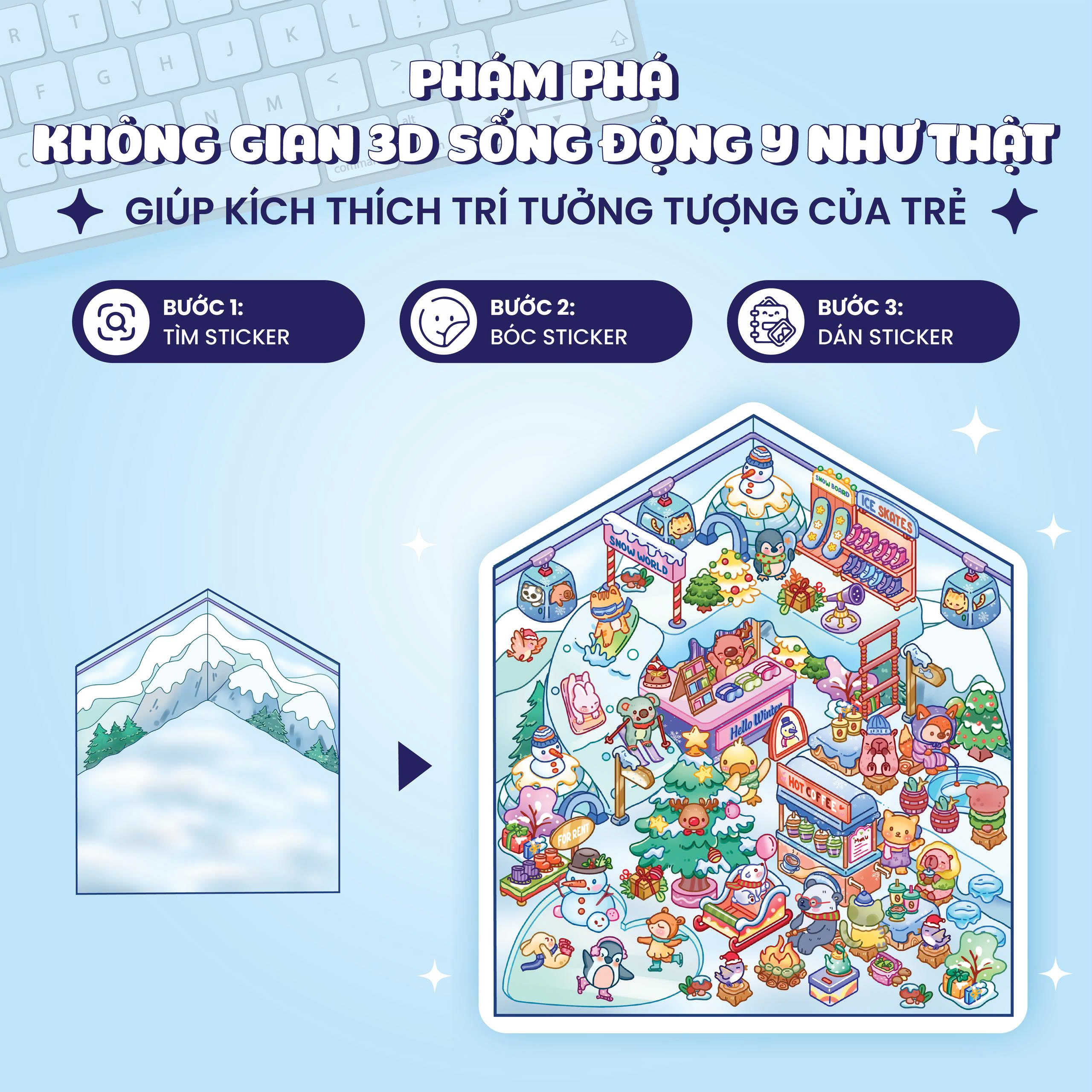 Bóc Dán 3D - Khu Trượt Tuyết - Ảnh 4