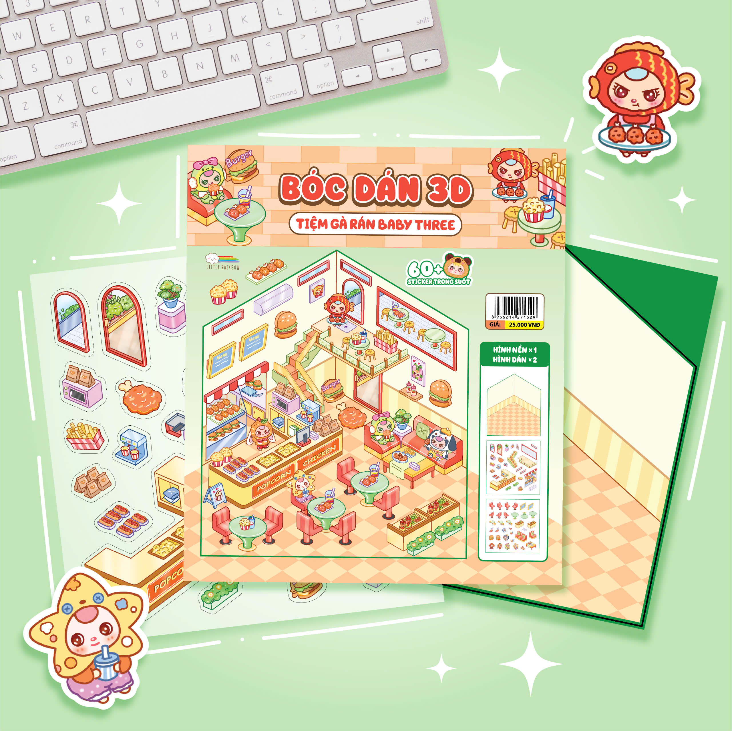 Bóc Dán 3D - Tiệm Gà Rán Baby Three - Ảnh 3