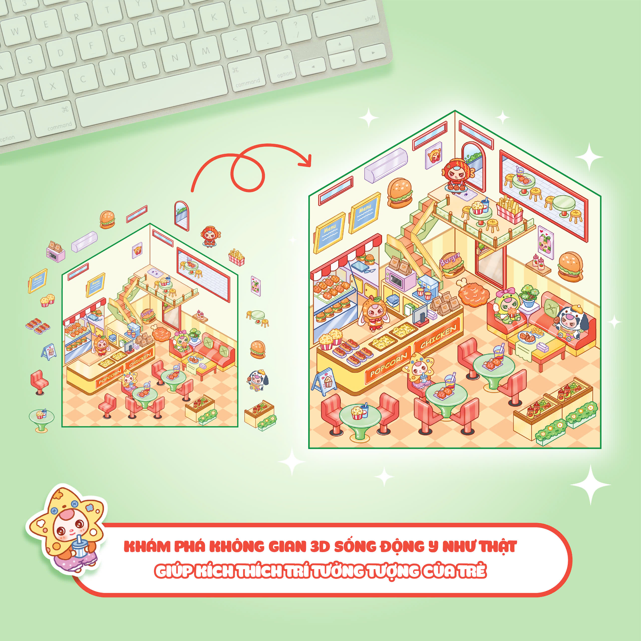 Bóc Dán 3D - Tiệm Gà Rán Baby Three - Ảnh 5