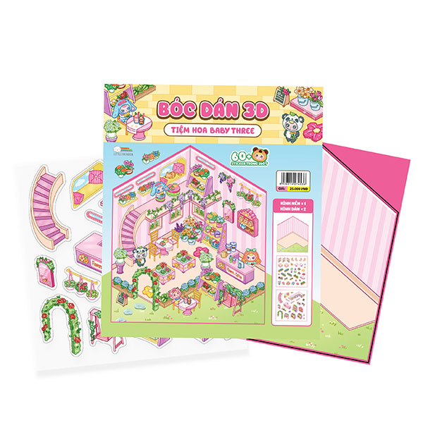 Bóc Dán 3D - Tiệm Hoa Baby Three