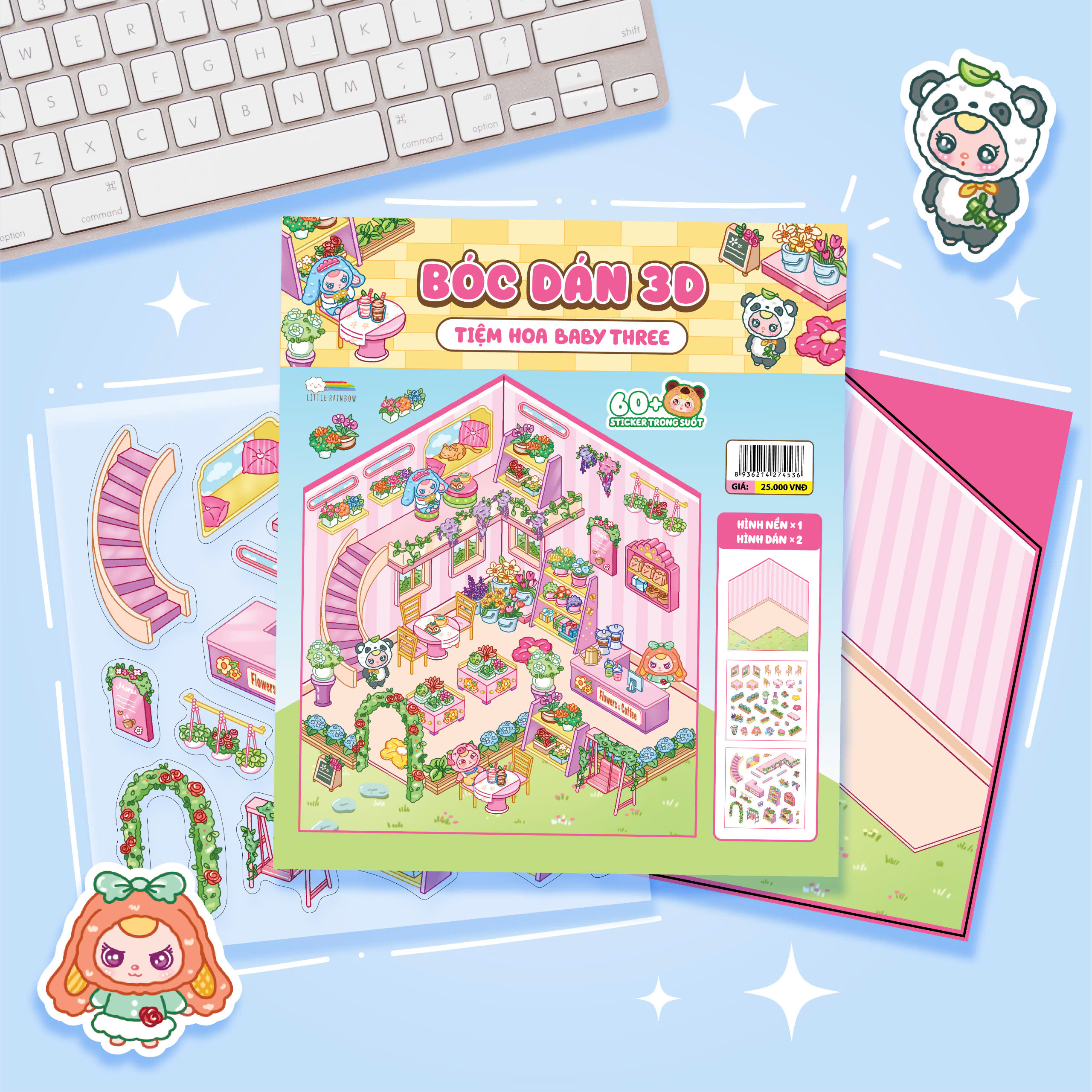 Bóc Dán 3D - Tiệm Hoa Baby Three - Ảnh 3