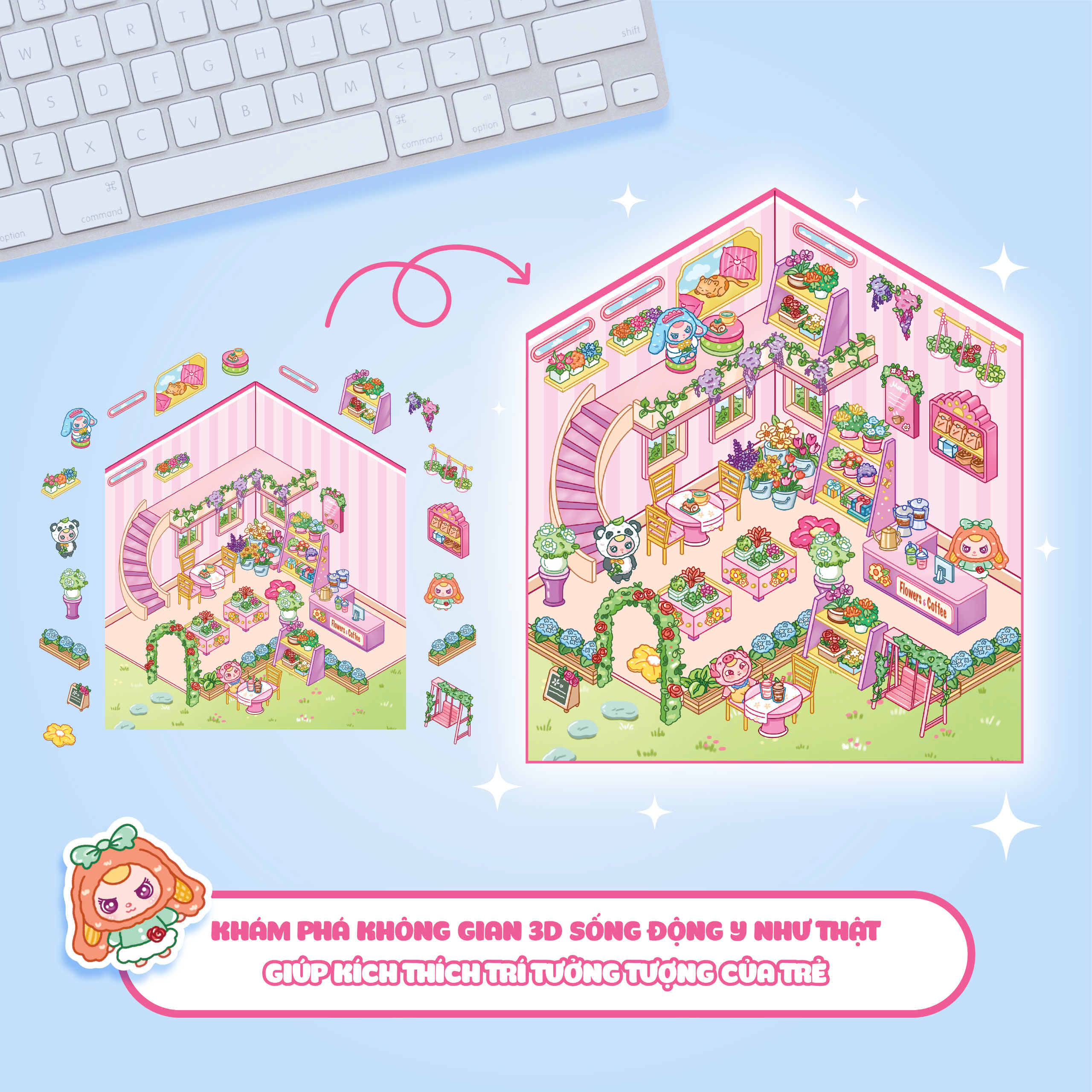 Bóc Dán 3D - Tiệm Hoa Baby Three - Ảnh 5