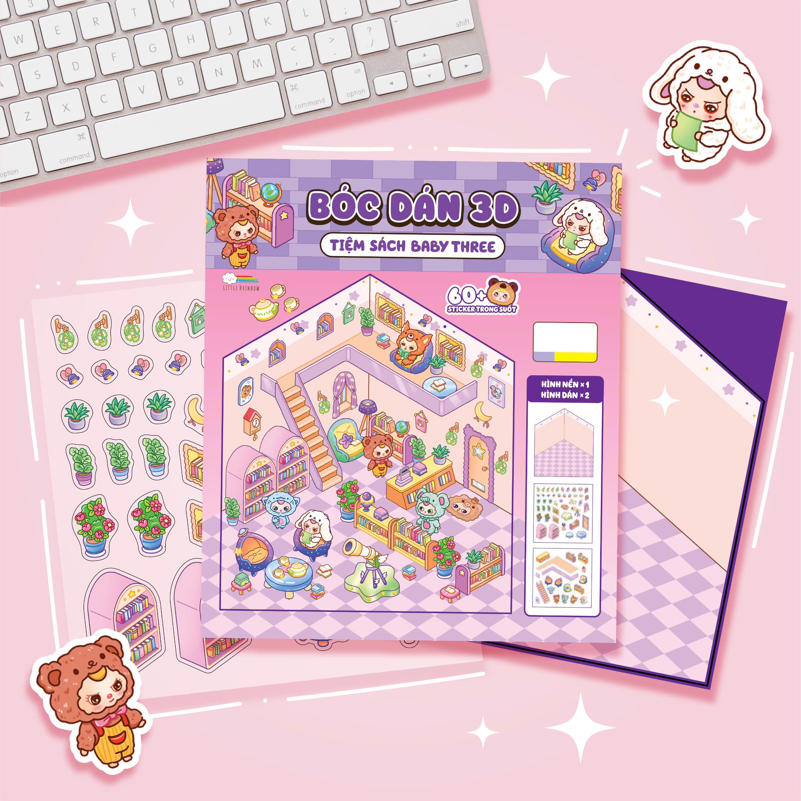 bóc dán 3d - tiệm sách baby three - Ảnh 2