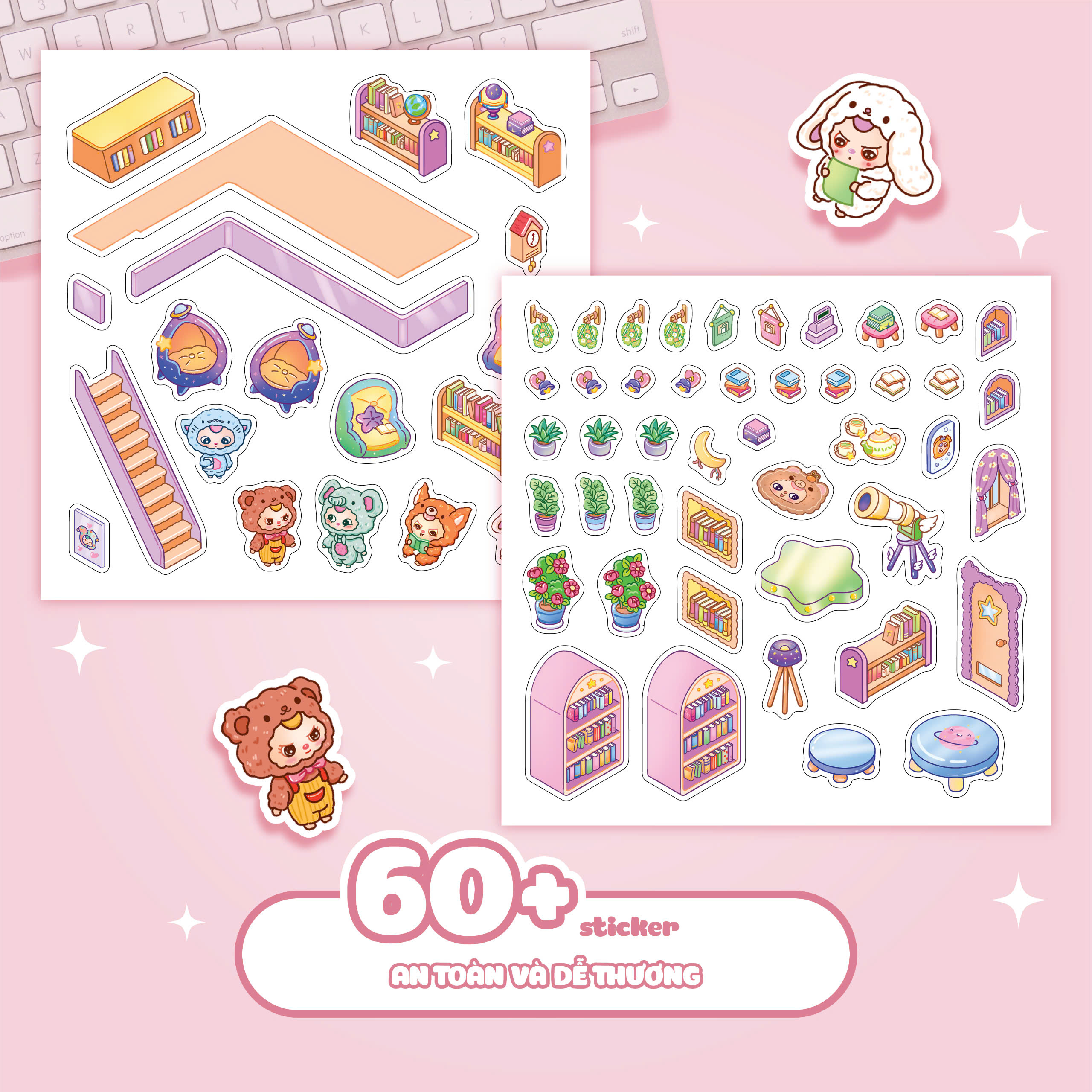 bóc dán 3d - tiệm sách baby three - Ảnh 4